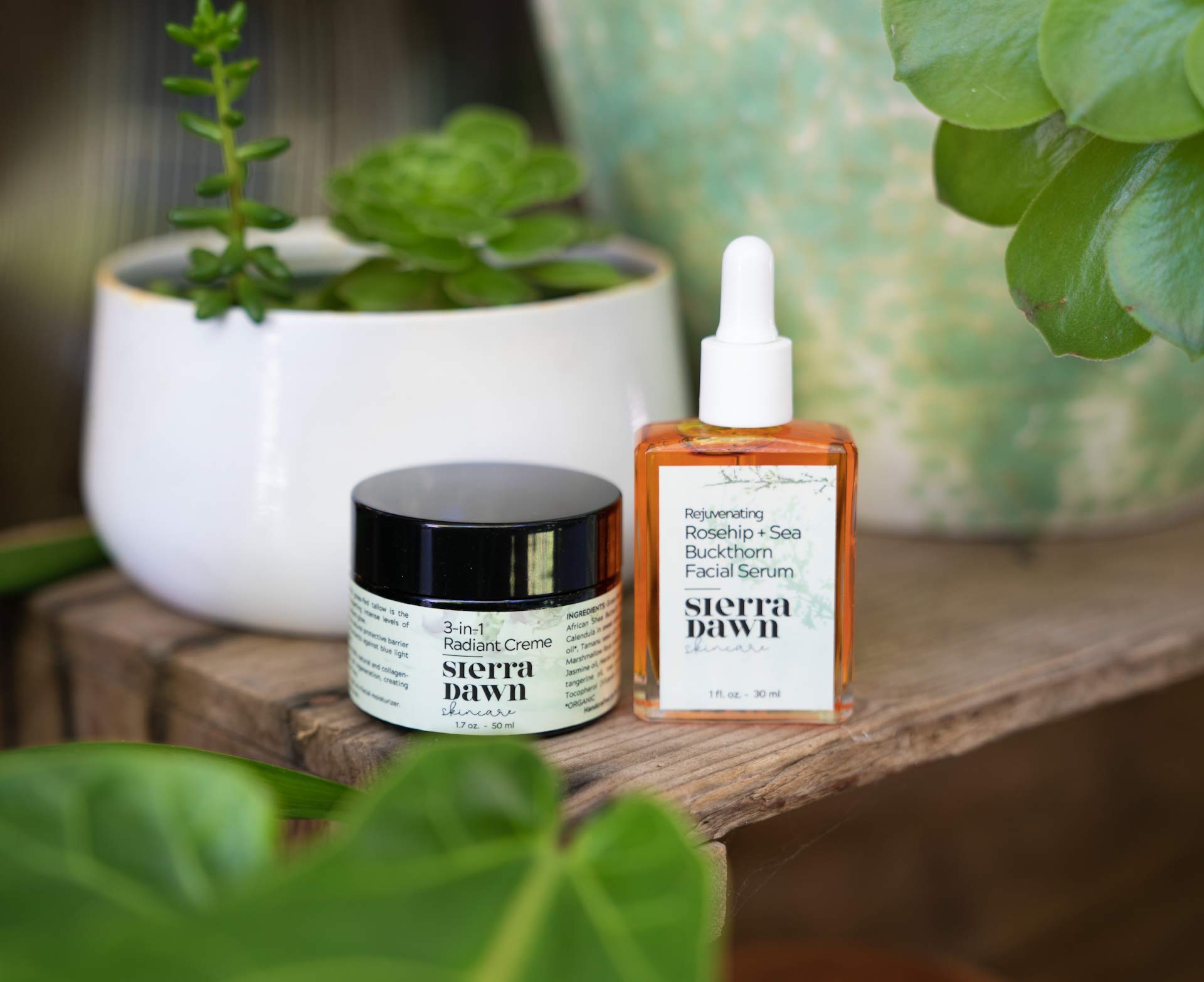 Sierra Dawn Skincare Rejuvenating Rosehip & Sea Buckthorn Facial Serum - Anti-Aging Face Serum for Dry Skin, Wrinkles & Fine Lines - Perfect for Night Routine & Daily Hydration
