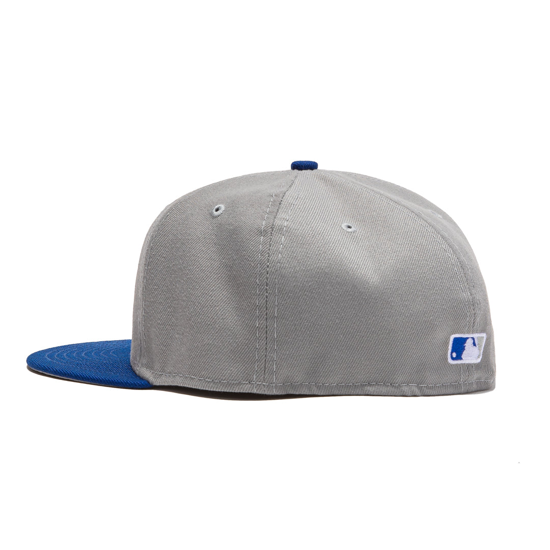 New Era 59Fifty Retro On Field Kansas City Royals Baseball Cap - Gray & Royal Blue Adjustable Snapback Hat for Men & Women | MLB Fan Gear, Sports Outdoors, Casual Streetwear Fashion