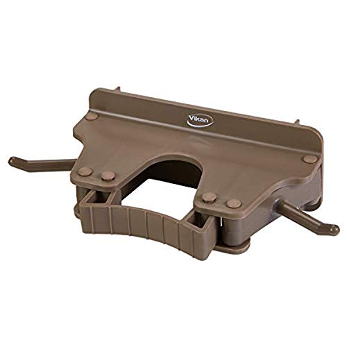 Vikan 101766 Heavy Duty Wall Mount Bracket for 1-3 Tools - Brown Wooden Organizer for Garage, Workshop & Home Storage