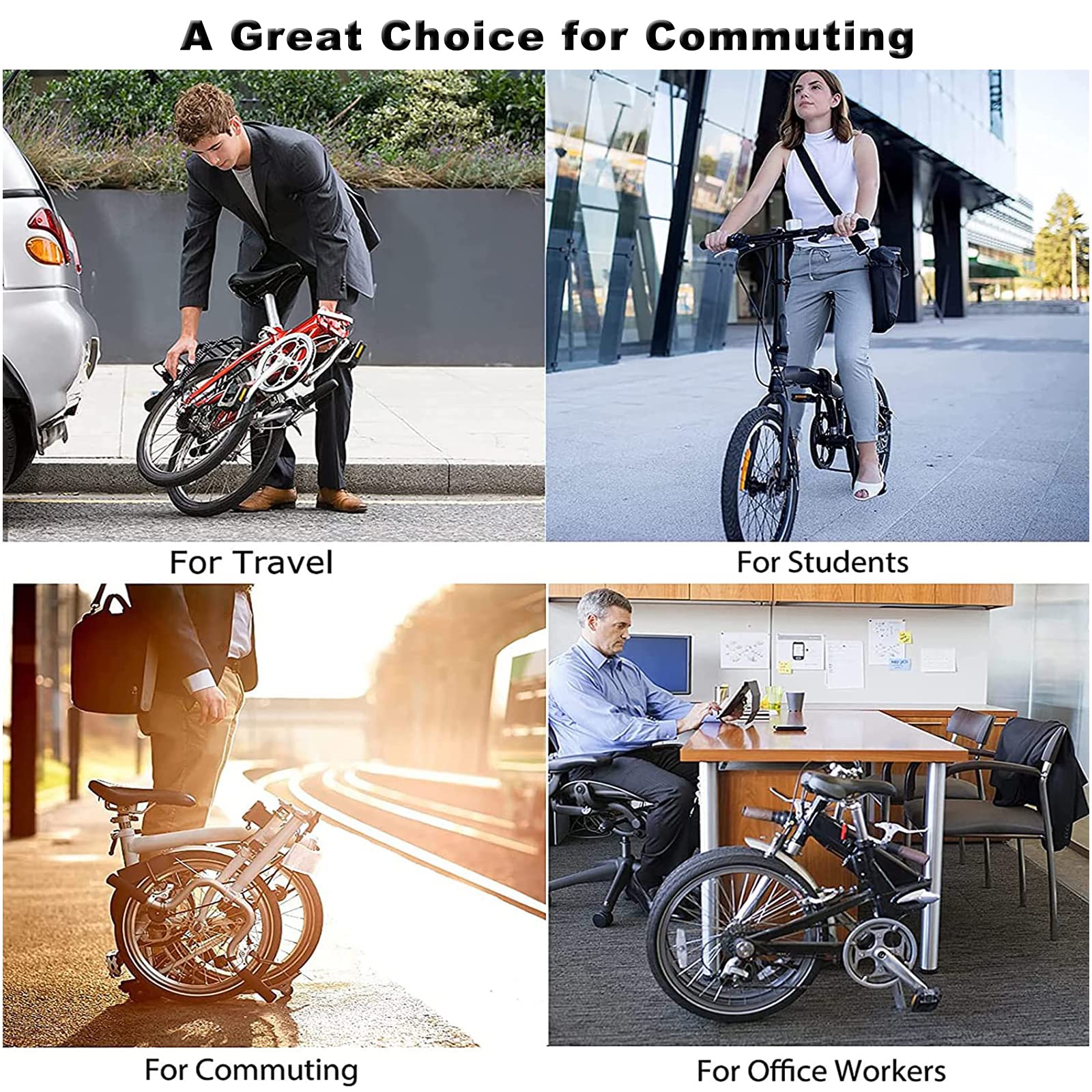 KABON Carbon Fiber Folding Bike for Adults - 20 Inch Wheels, Lightweight Compact Commuter Bicycle for Women & Men - Perfect for City Travel, Public Transport & Small Space Storage
