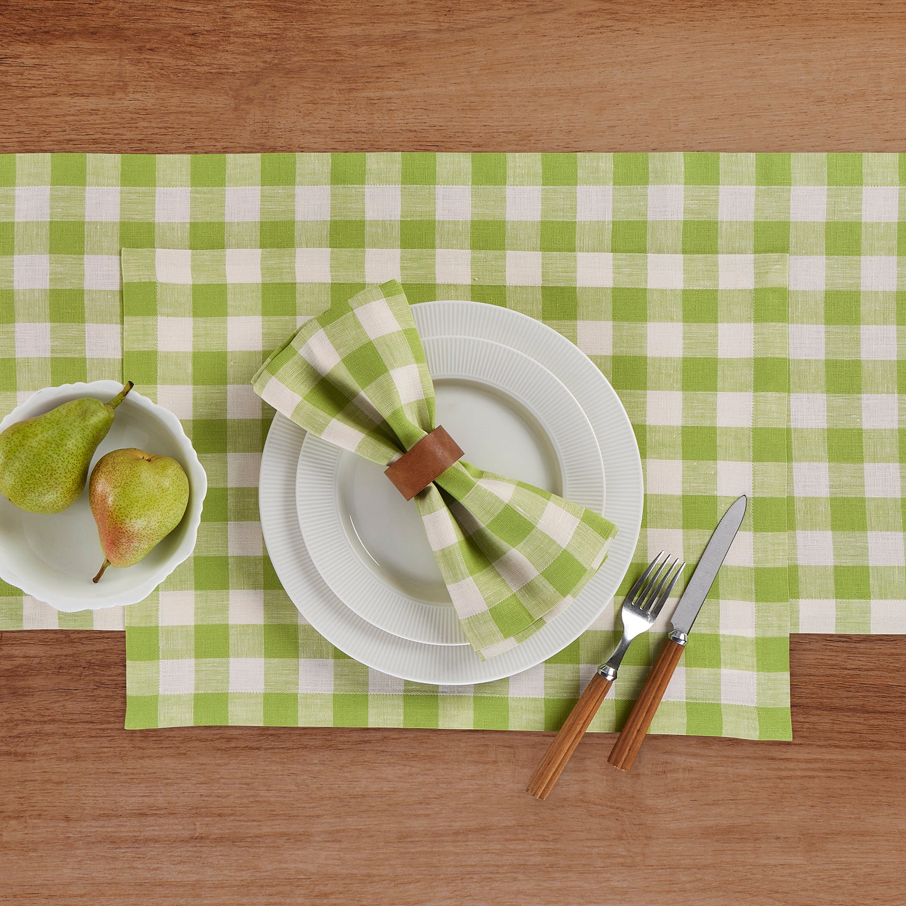 Morgan Check Placemats Set of 4 - Premium Cotton Table Mats for Dining, Kitchen & Holiday Decor - Washable & Durable Place Settings for Everyday Use & Special Occasions