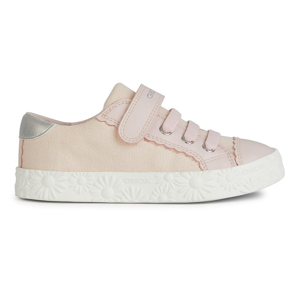 Geox Girl Ciak Velcro Sneakers - Lightweight Breathable School Shoes for Girls - Perfect for School, Play & Everyday Wear