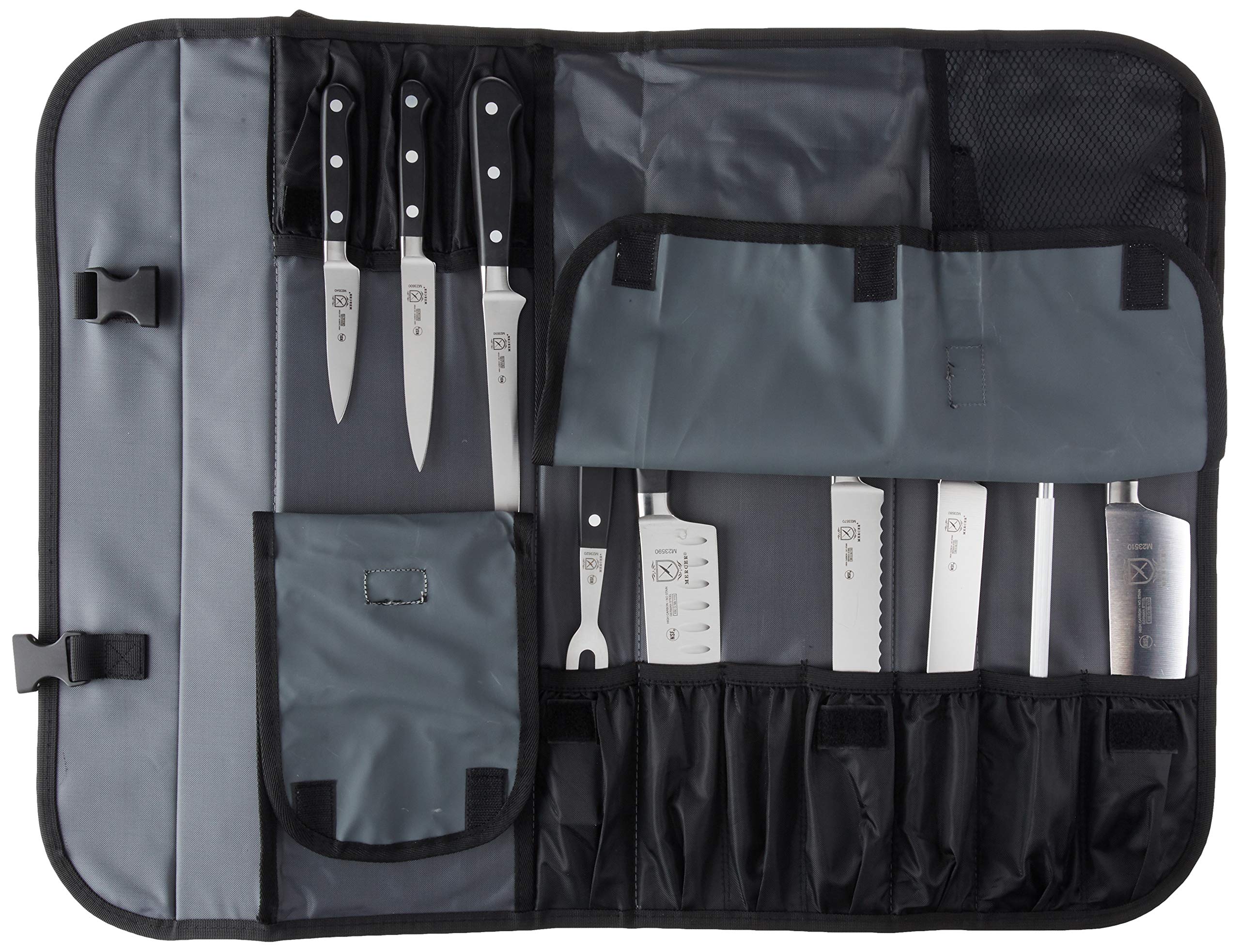 Premium Mercer Culinary 10-Piece Forged Knife Set - Professional Renaissance Chef Knives with Black Handles | Perfect for Home Cooking, Restaurant Use & Gourmet Food Preparation