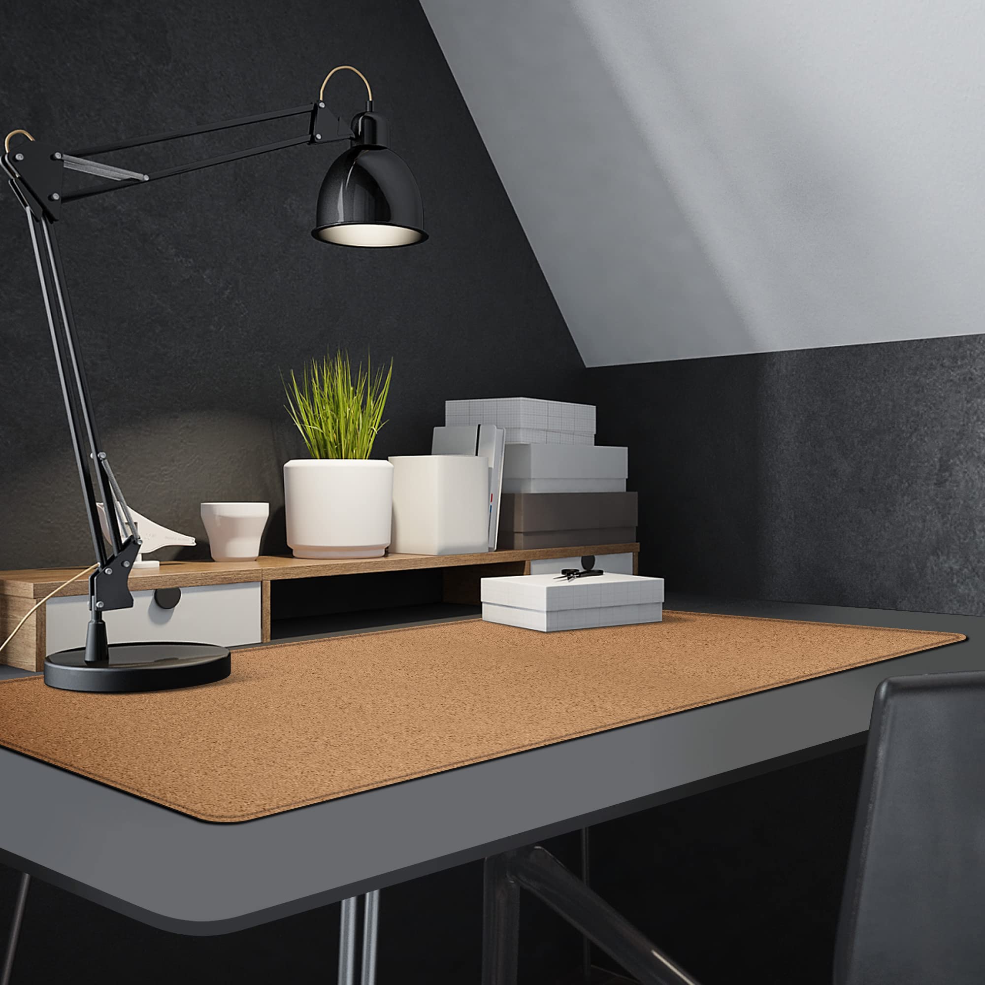 Premium XXL Cork & Leather Desk Pad - 47.2