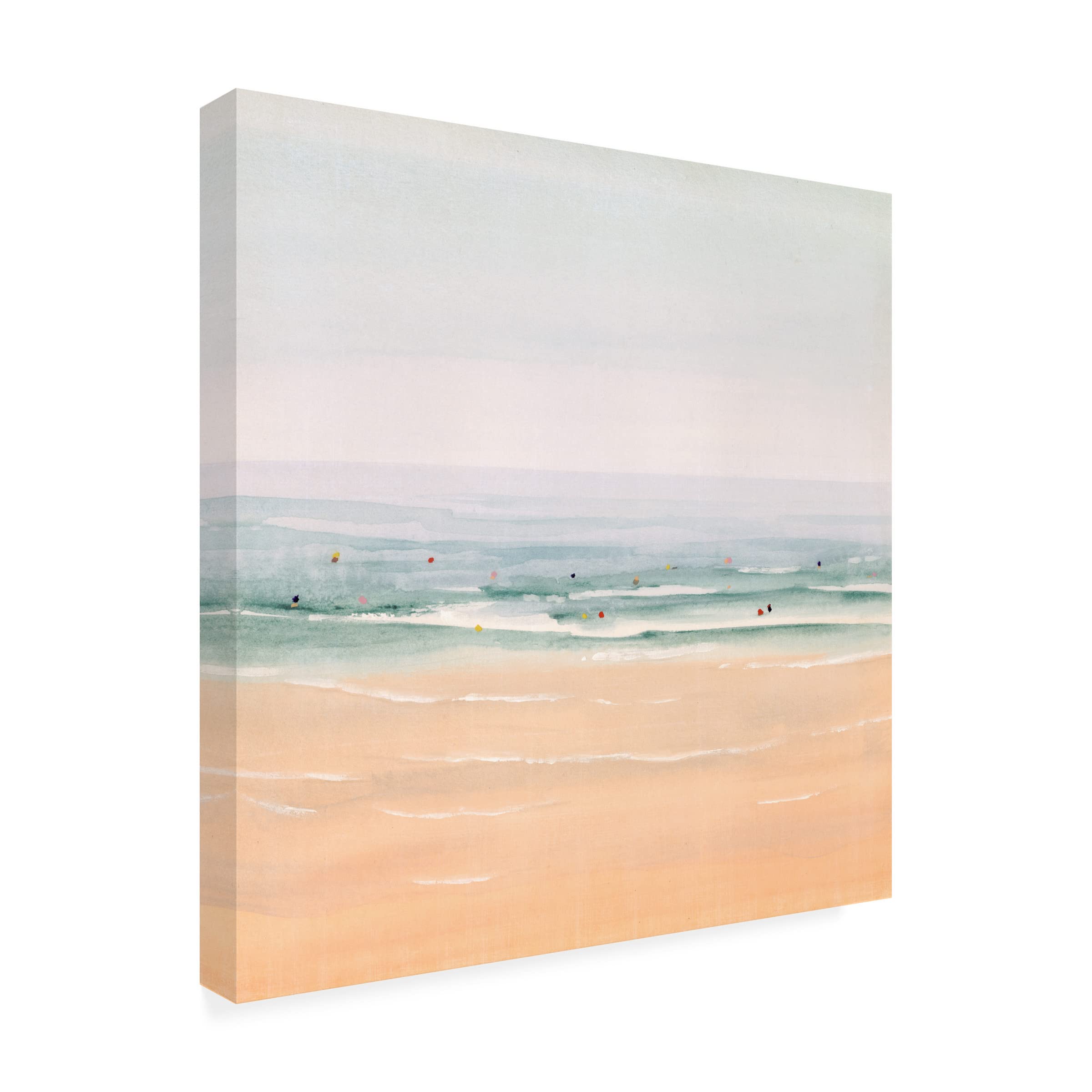 Victoria Borges 'Sun Soaked II' Canvas Wall Art Print - Modern Beach Landscape Painting for Living Room, Bedroom & Office Decor