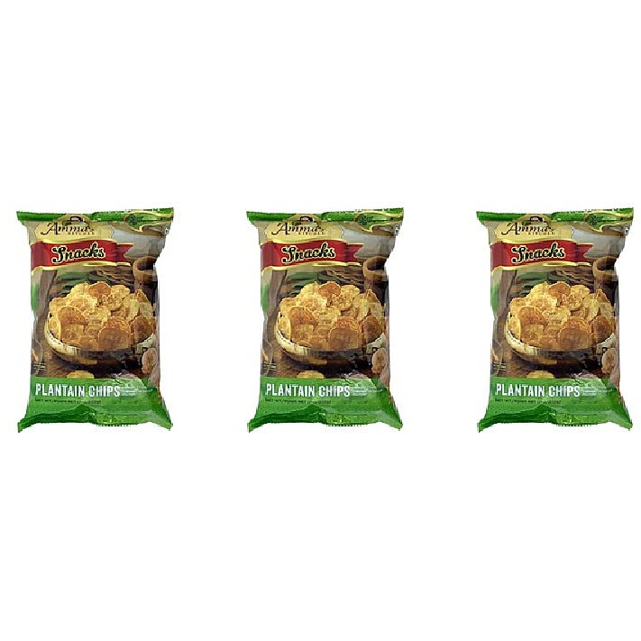 Pack of 3 - Amma's Kitchen Plantain Chips - 200g | Crunchy Banana Chips Snack | Perfect for Parties, Road Trips & Healthy Munching