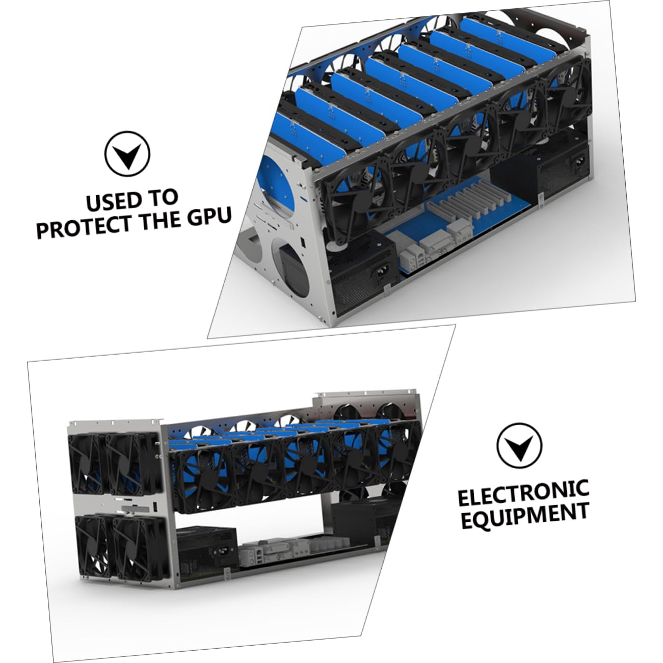 Mikikit Mining Rig Frame - GPU Mounting Bracket for Cryptocurrency Mining, PC Video Card Holder, Computer Case Accessory for Efficient Mining Setup | Perfect for Ethereum, Bitcoin & Crypto Mining Rigs