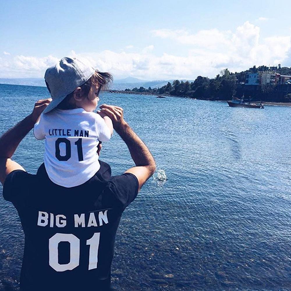 Big Man Little Man Matching T-Shirts for Father and Son - Cute Family Outfits for Casual Wear, Holidays & Photo Shoots