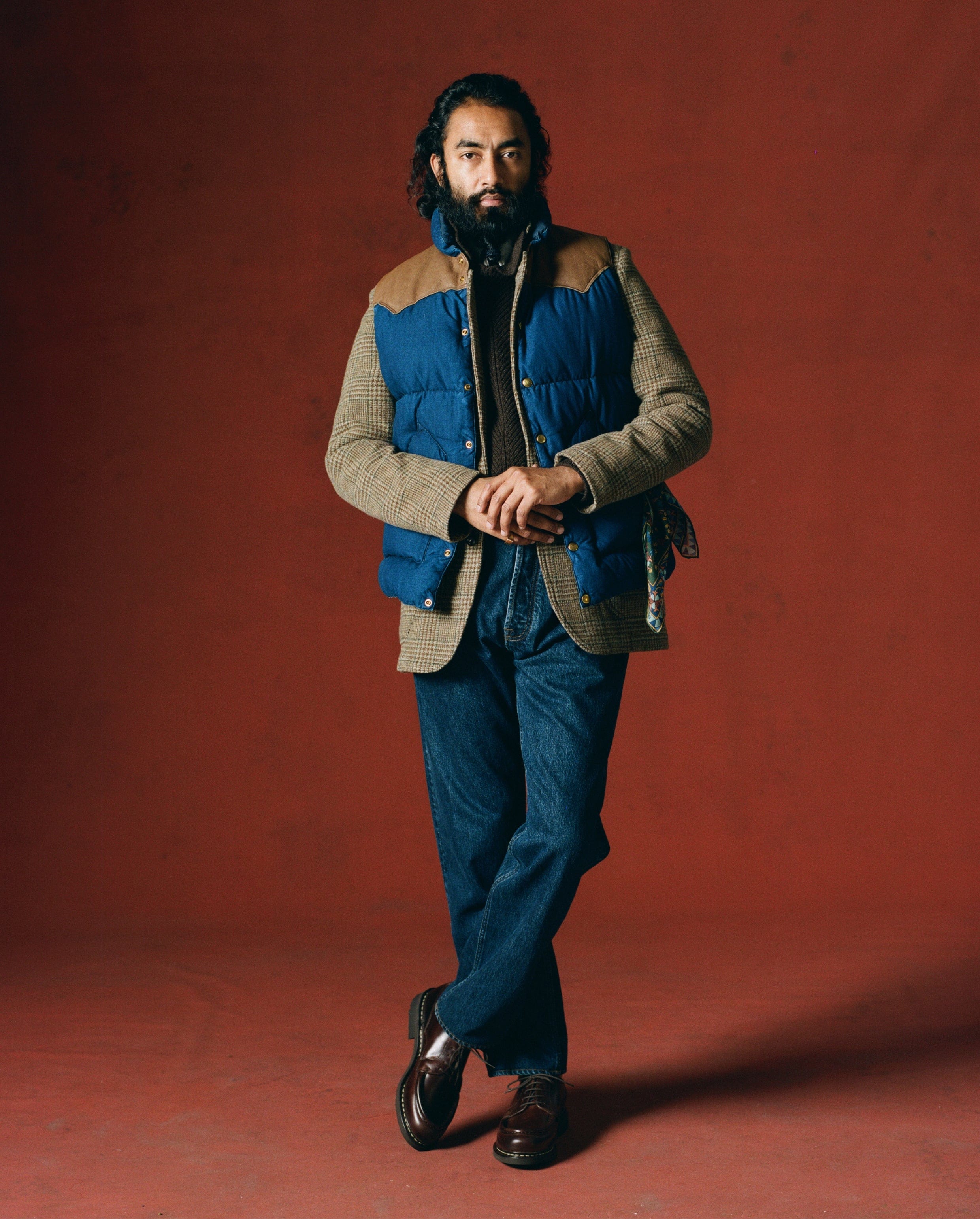 Rocky Mountain Featherbed Drake's Denim Christy Down Vest - Warm Insulated Quilted Jacket for Men | Perfect for Outdoor Adventures, Hiking & Winter Layering