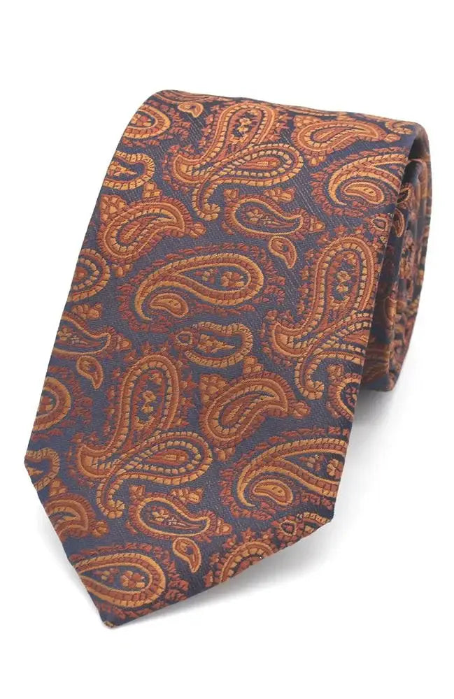 LA Smith Paisley Woven Polyester Wedding Tie for Groom, Best Man & Formal Occasions - Perfect for Weddings, Prom & Business Events