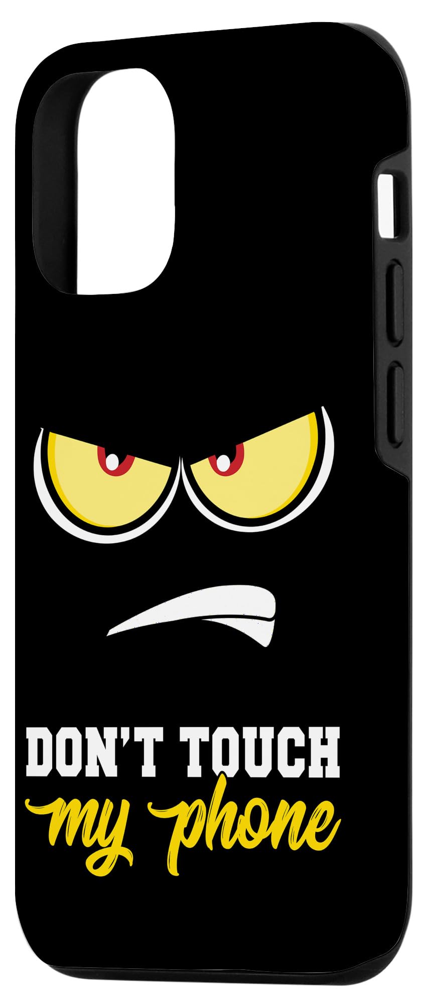 iPhone 12/12 Pro Anime Lover Phone Case - Funny 'Don't Touch My Phone' Design with Angry Face - Perfect Gift for Anime Fans & Privacy Protection (Home, Office, Travel Use)