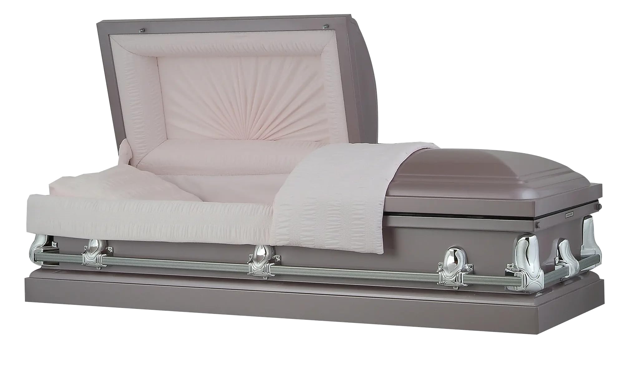Titan Casket Elegant Orion Series - Handcrafted 20-Gauge Steel Casket with Luxurious Orchid Finish, Soft Pink Crepe Interior, Reinforced Handles, Adjustable Bed & Gasketed Sealer - Perfect for Memorial Services & Funeral Homes