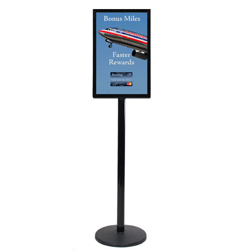 14x22 Heavy Duty Steel Poster Stand Sign Holder with Quick Top Loading Frame - Perfect for Trade Shows, Retail Displays & Outdoor Events