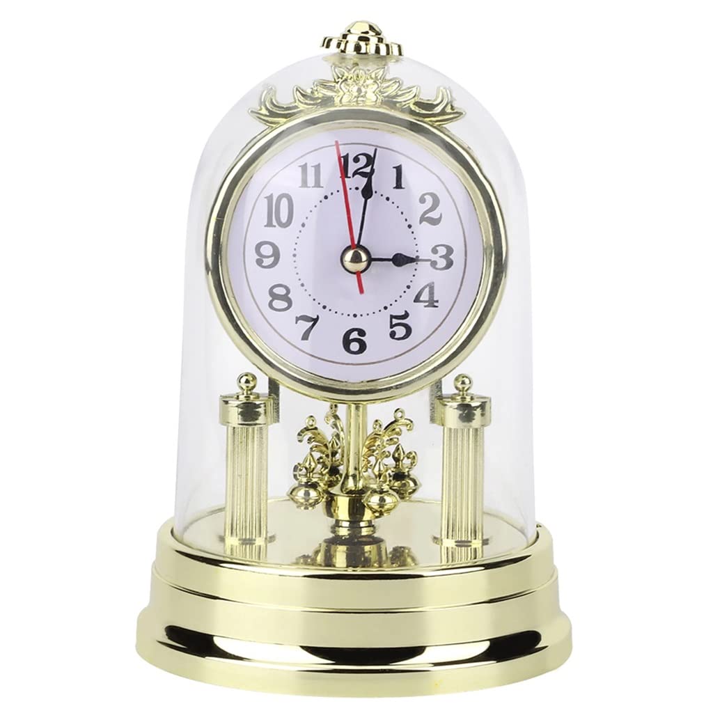 Vintage European Retro Style Silent Sweep Desk Clock - Antique Table Clock for Living Room, Bedroom & Home Decor | Perfect for Office, Study, Gift & Classic Interior Design