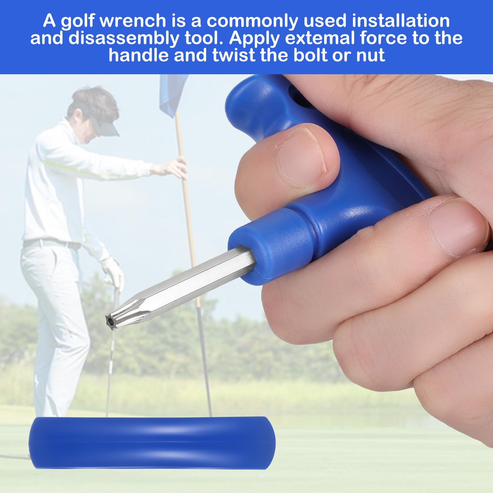 Premium Adjustable Golf Wrench Tool - Metal Golf Club Driver Adjuster with Comfortable Plastic Handle | Portable Golf Equipment for Club Head & Shaft Torque Adjustment | Perfect for On-Course Repairs & Home Practice Sessions