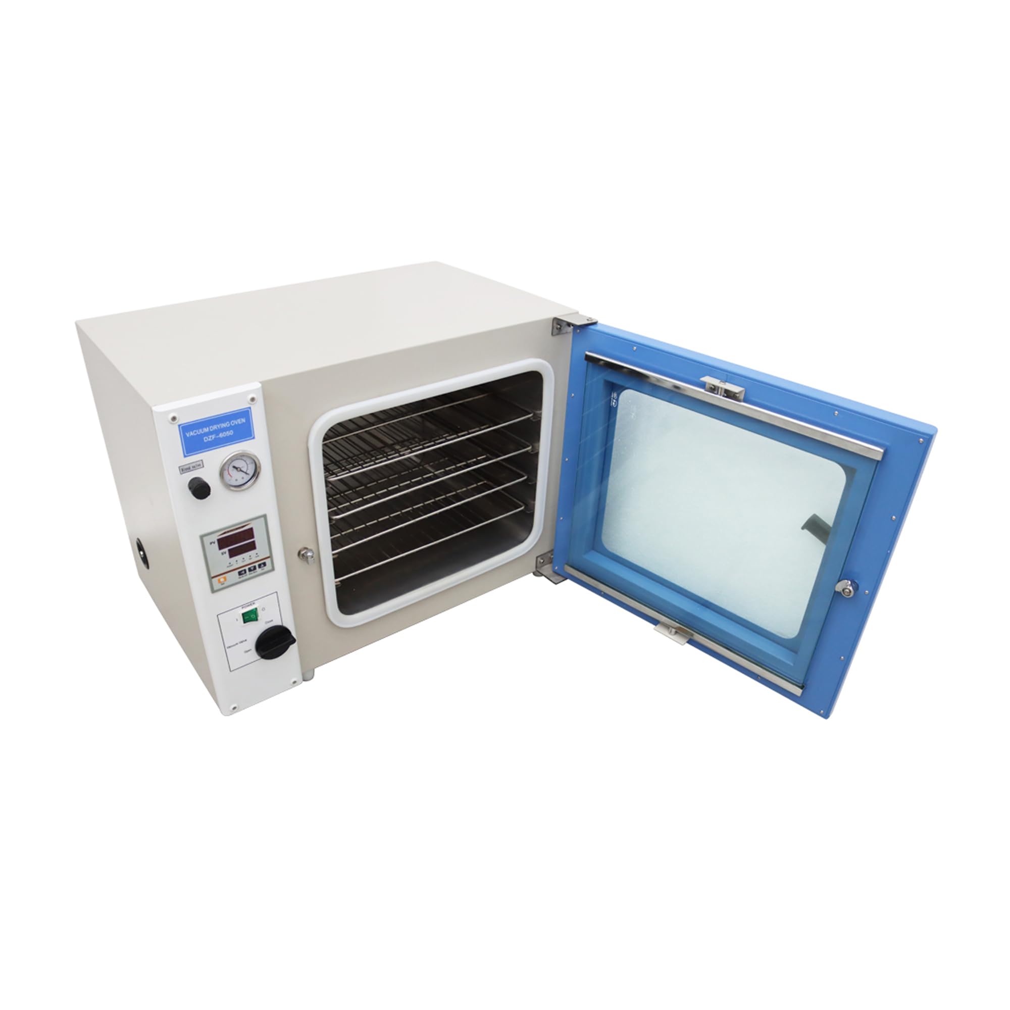 110V 0.9Cu ft Vacuum Drying Oven with 4-Layer Rack - Adjustable Temperature 1000W for Jewelry, Electronics & Lab Use - Compact Vacuum Drying Box for Resin Curing, PCB Baking & Chemical Drying