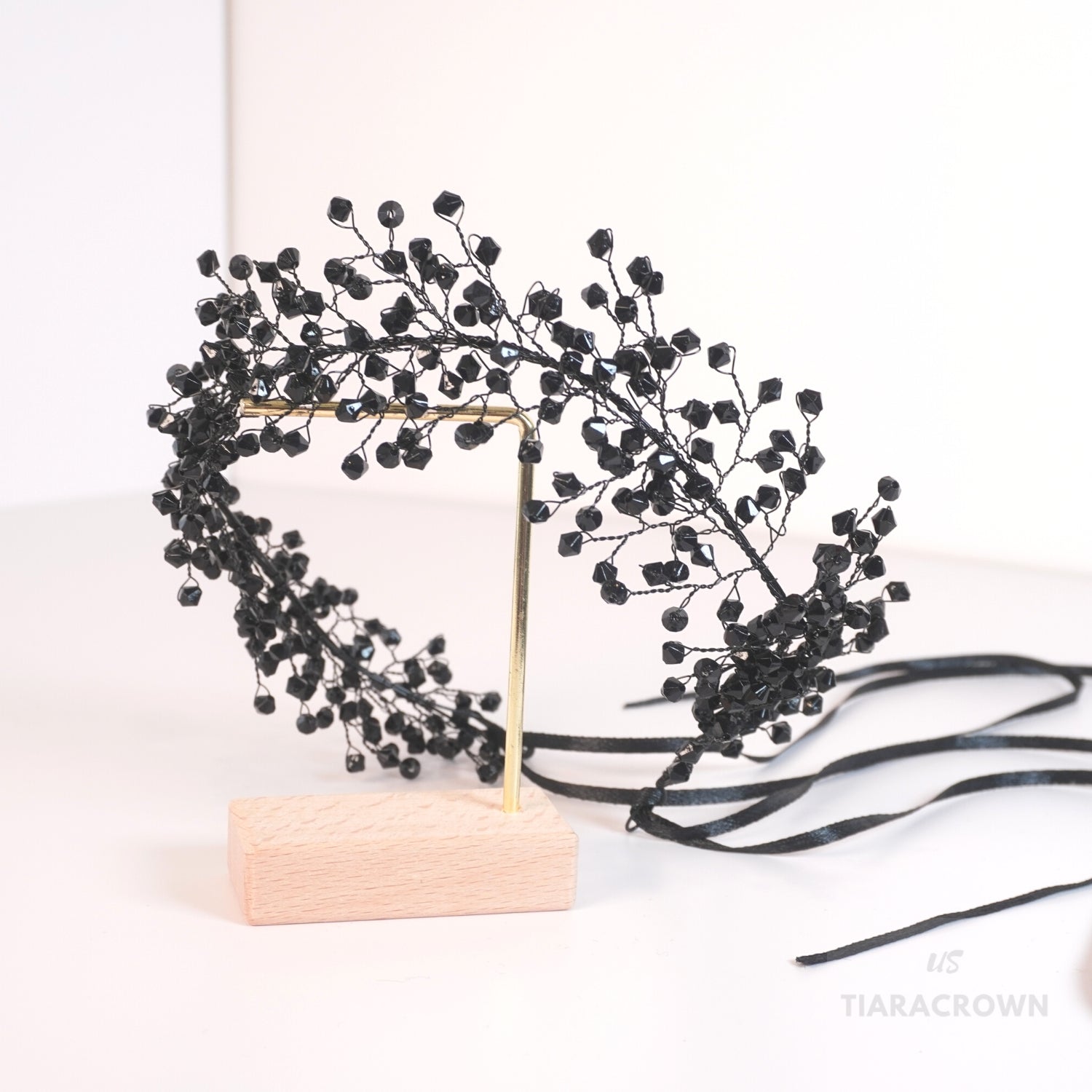 Elegant Black Bridal Headpieces for Wedding - Crystal Flower Girl Hair Accessories & Bride Headbands - Perfect for Weddings, Prom, and Special Occasions