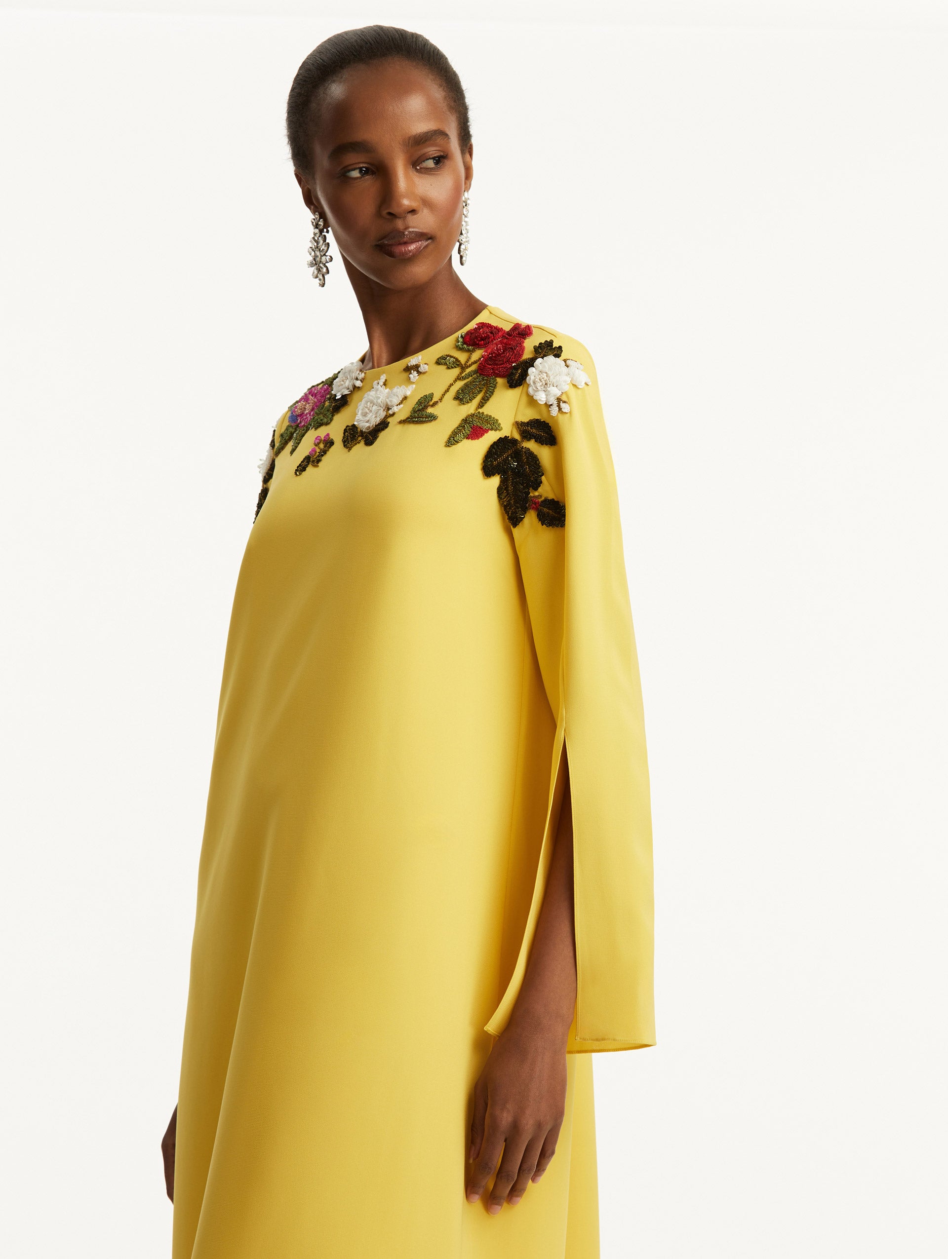 Sequin Rose Embroidered Caftan Dress - Elegant Floral Embellished Maxi Kaftan for Women | Perfect for Beach Cover Up, Evening Party & Boho Chic Outfits