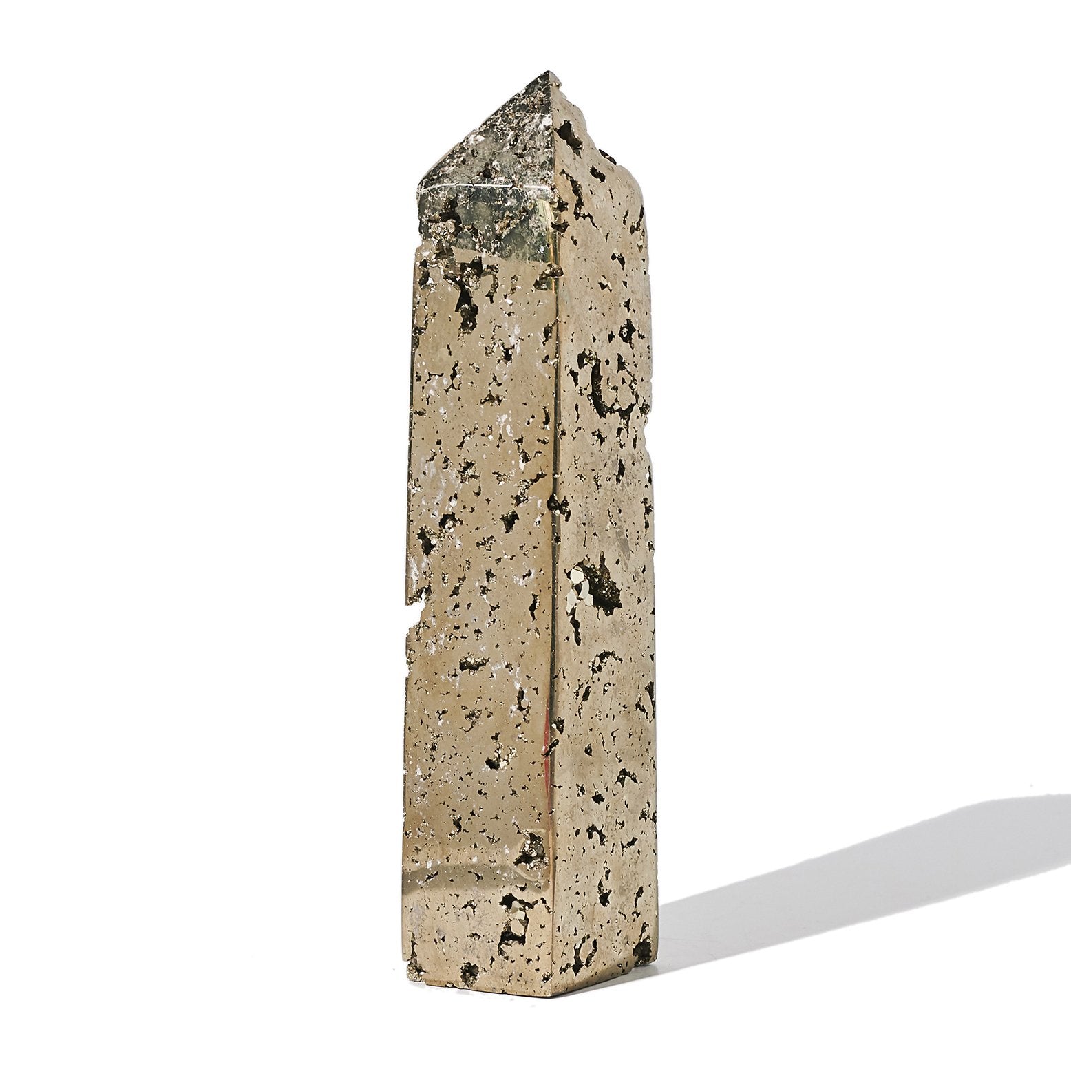 Natural Pyrite Tower - Healing Crystal for Home & Office Decor, Feng Shui, Meditation & Energy Balancing | Perfect for Spiritual Growth, Stress Relief & Positive Vibes