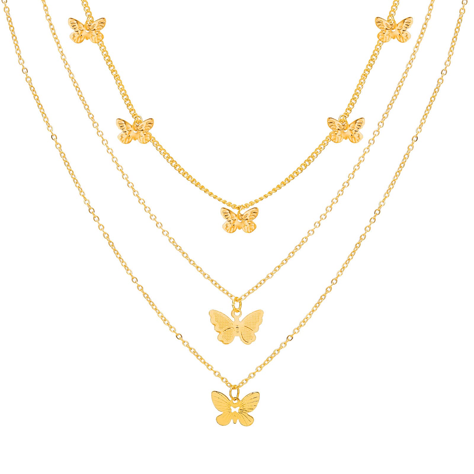 BBZUI Moon Star Sequin Multi-Layer Pendant Necklace for Women - Elegant Layered Statement Jewelry Gift for Mom, Wife, Birthday, Graduation | Perfect for Back to School, College, Parties & Special Occasions