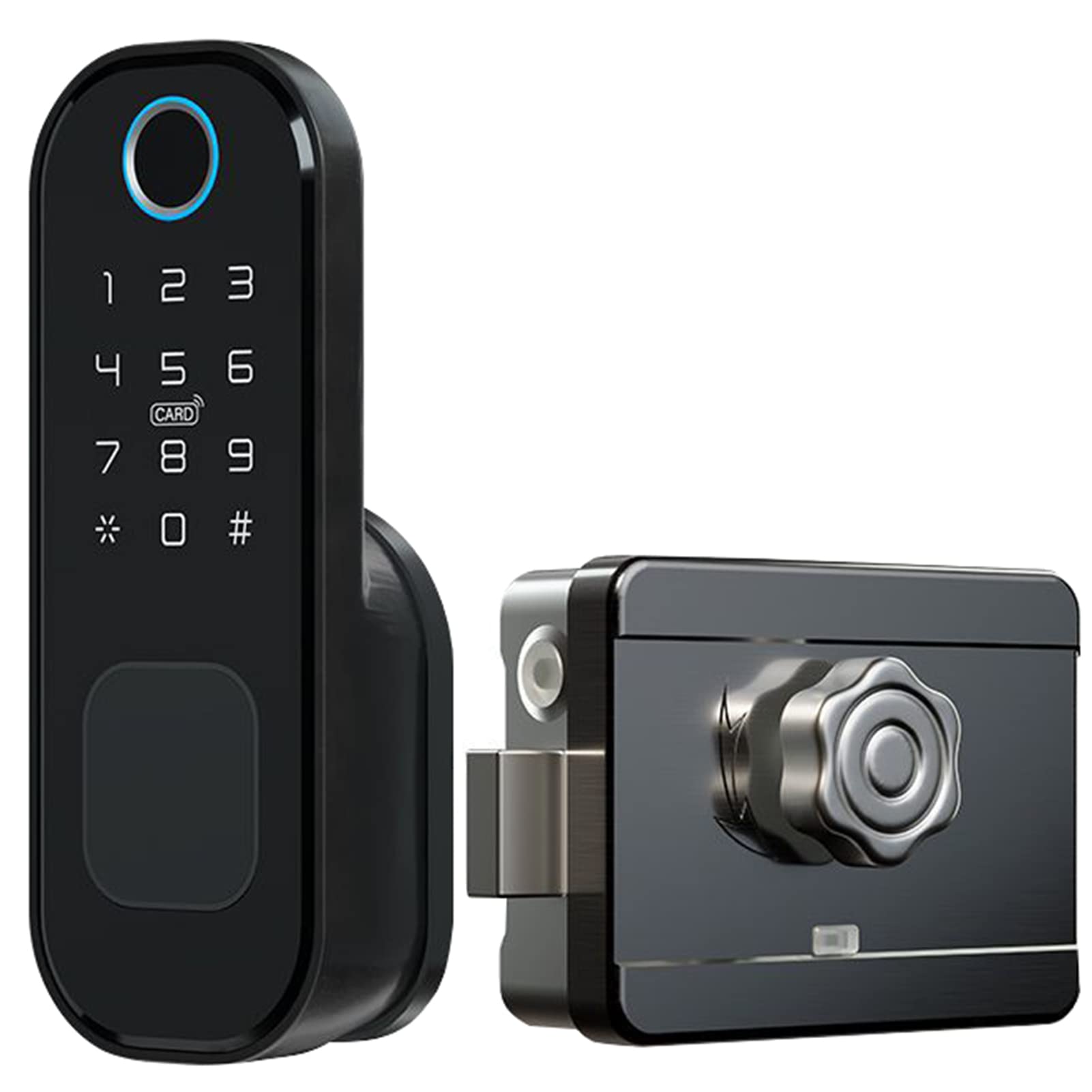 XIHAADOY Smart Door Lock - Keyless Entry Fingerprint Door Lock with Touchscreen Keypad, Auto Lock & Weatherproof Design, Easy Installation (Black) | Perfect for Home Security, Vacation Rentals & Smart Home Systems