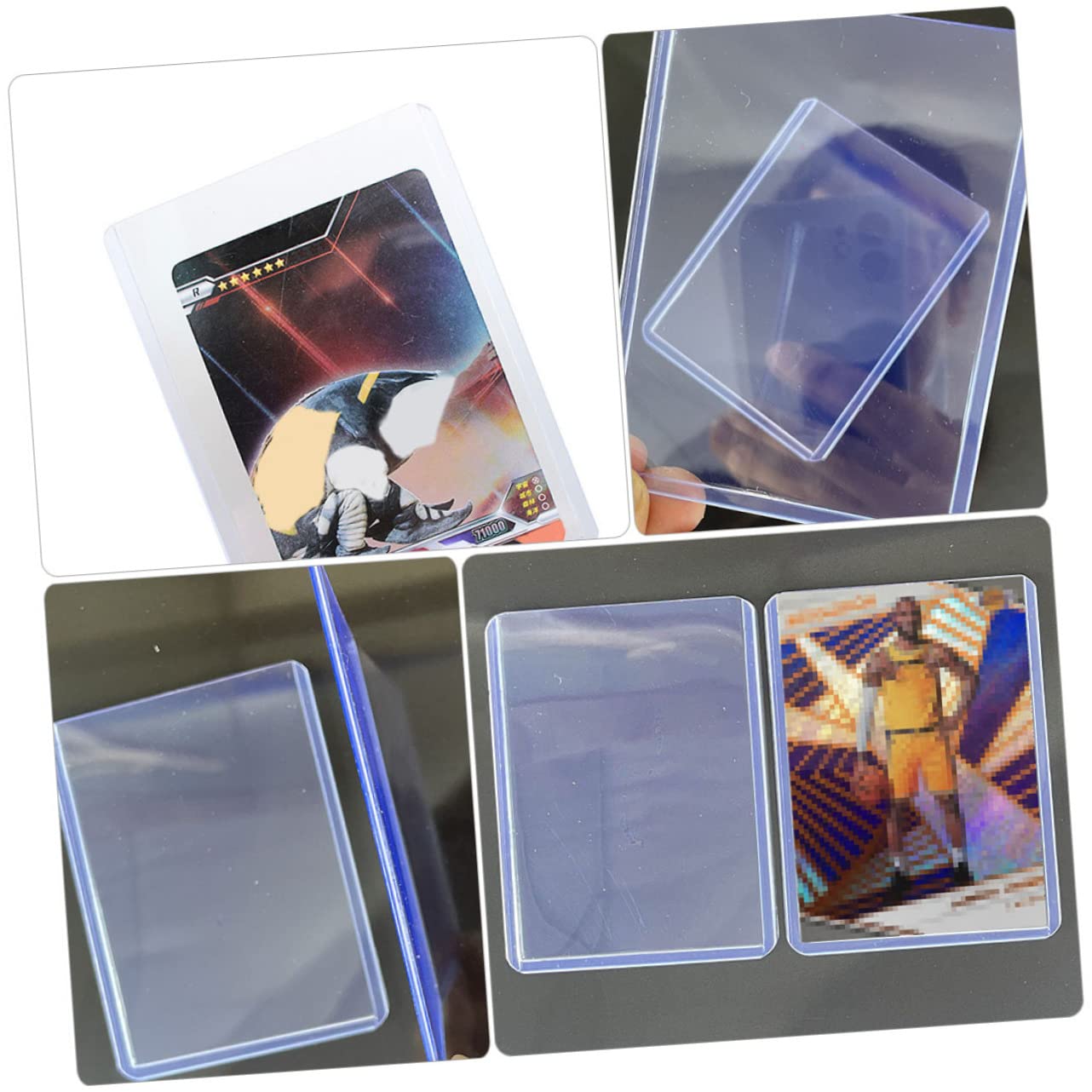 Toyvian 400 Pcs Baseball & Football Card Collection - PVC Clear Picture Frames for Sports Memorabilia Display - Perfect for Home Decor, Man Cave, and Sports Fan Gifts