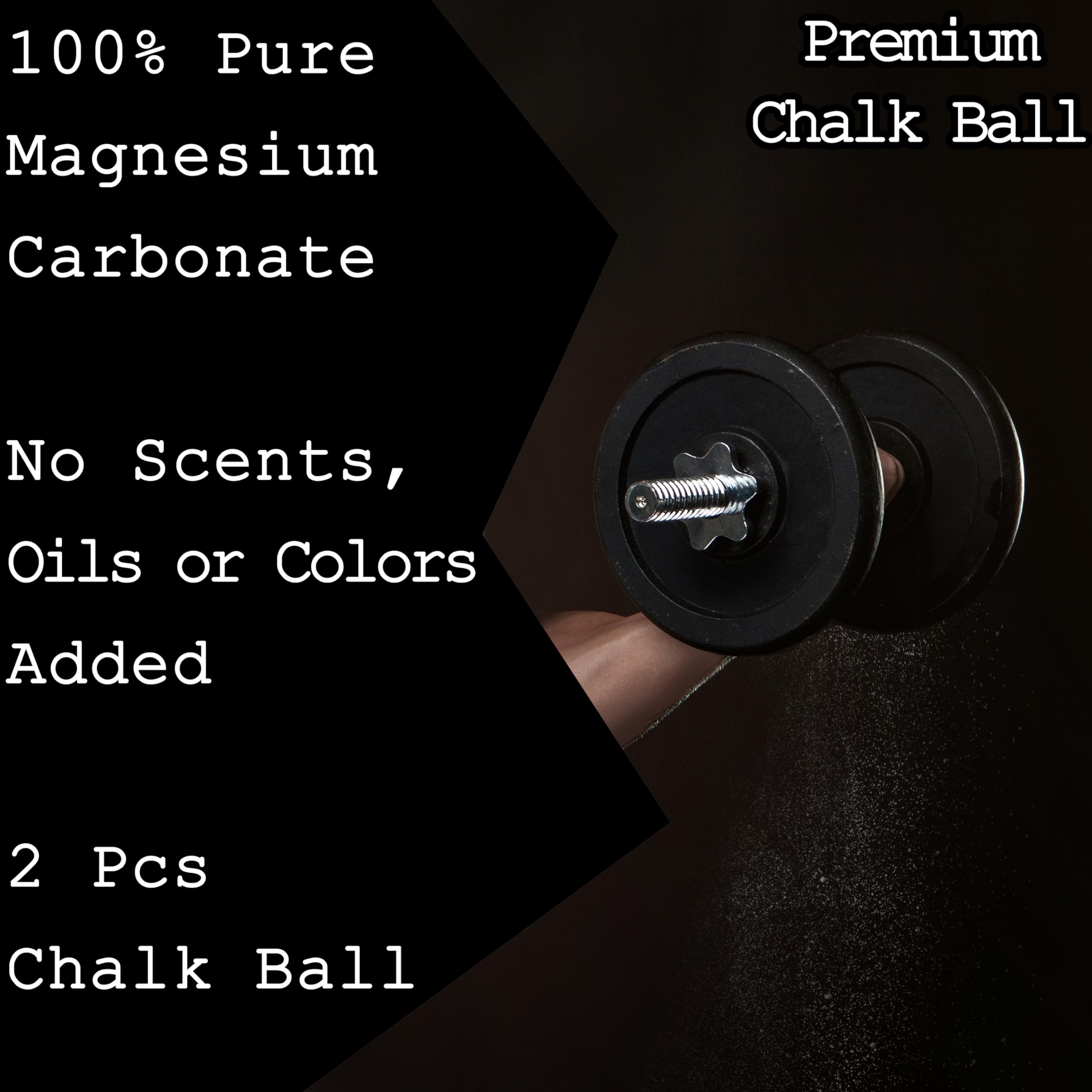 Premium 6oz Gymnastics Chalk Balls (2-Pack) - Magnesium Carbonate Chalk for Weightlifting, Rock Climbing & Gym Workouts | Non-Slip Grip Enhancer for Better Performance | Ideal for CrossFit, Bouldering & Strength Training