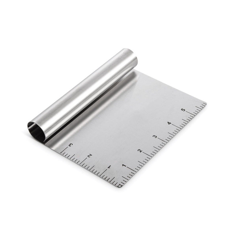 Stainless Steel Dough Cutter with Measurement Marks - Professional Baking Tool for Pizza, Cookies, Pastry Making - Perfect for Home Bakers & Commercial Kitchens