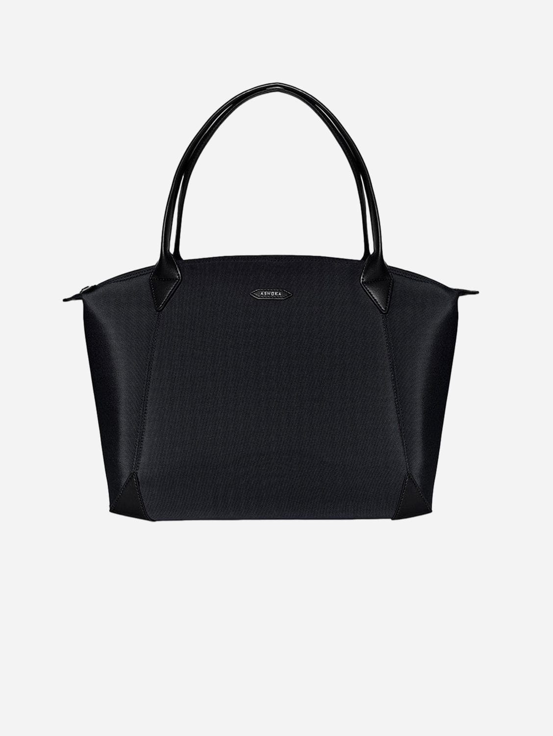 Eco-Friendly Apple Skin & Recycled Nylon Weekender Travel Bag - Black | Perfect for Weekend Getaways, Business Trips & Gym Essentials