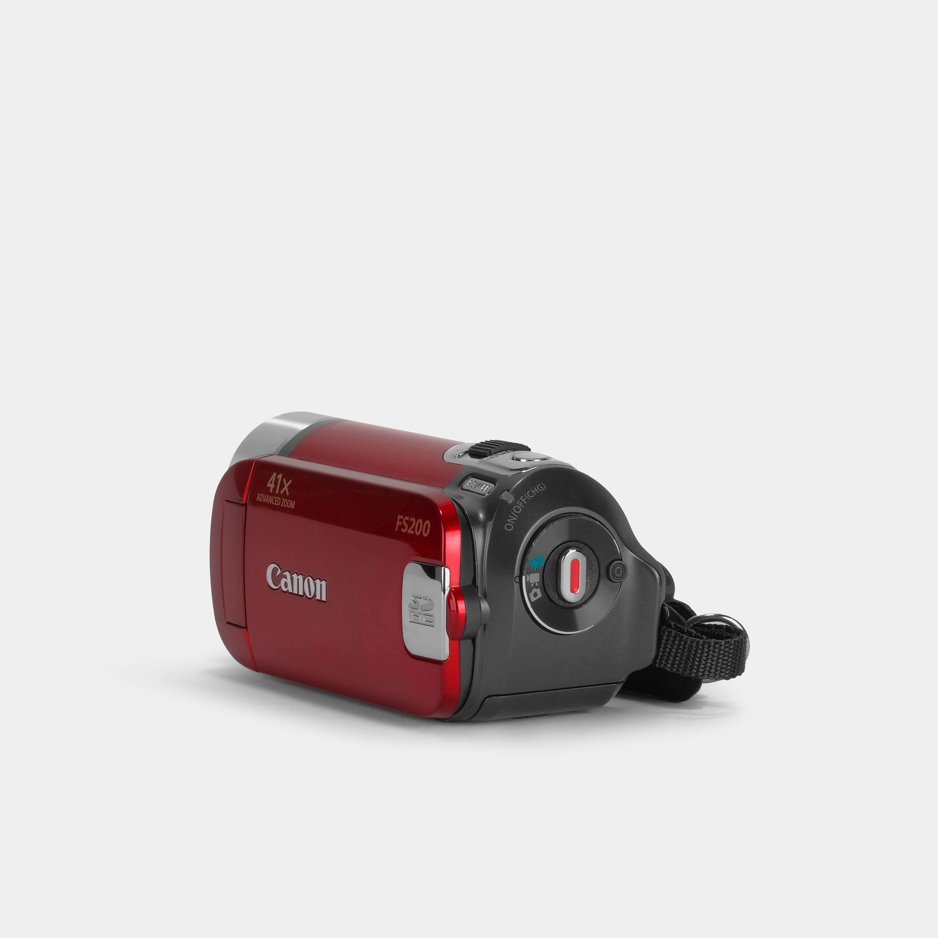 Canon FS200 HD Digital Video Camcorder with 32x Optical Zoom - Compact Camcorder for Vlogging, Travel & Home Movies (Red)