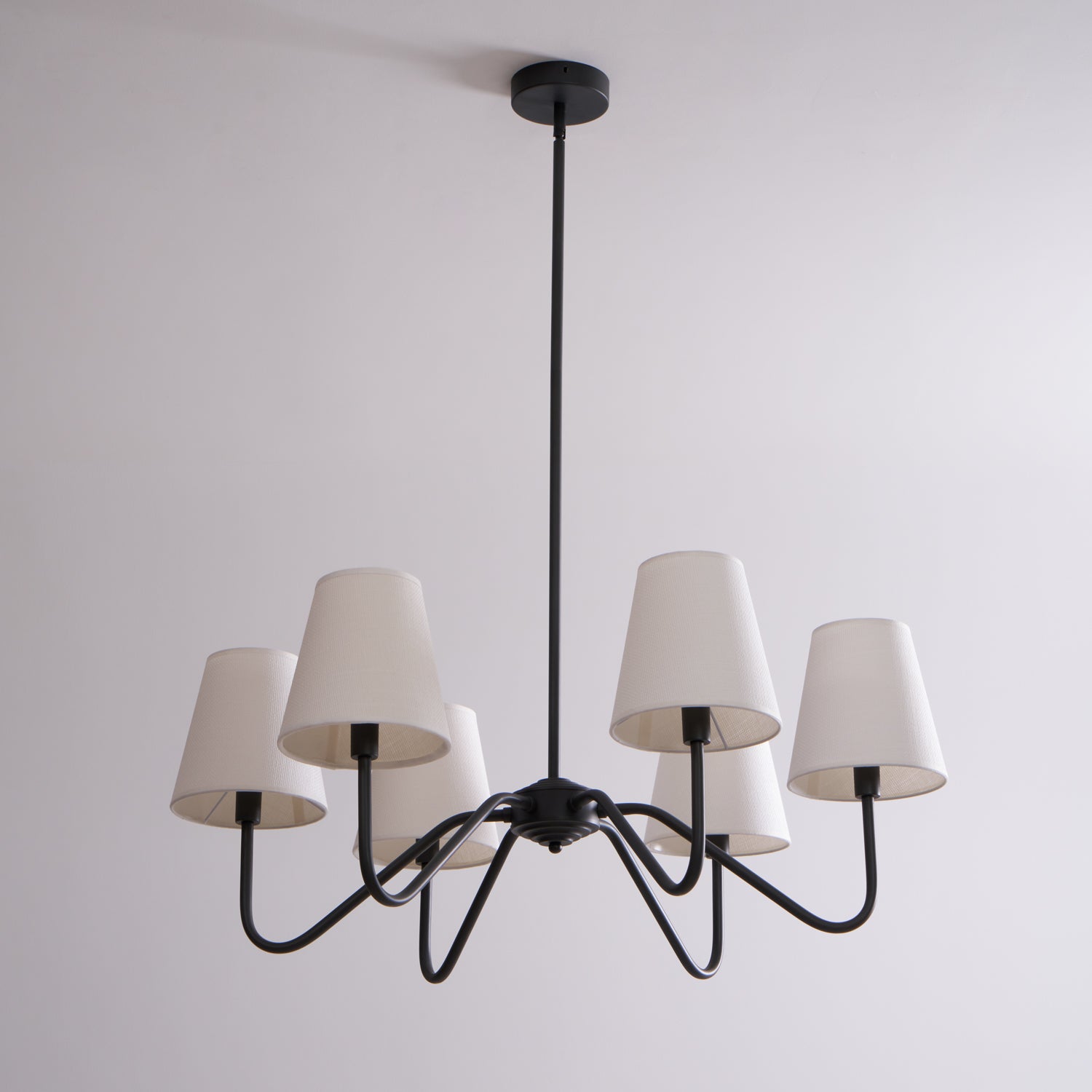 Elegant Black Crystal Chandelier - Modern Ceiling Light Fixture for Dining Room, Living Room & Bedroom Decor | Perfect for Home, Wedding & Restaurant Lighting