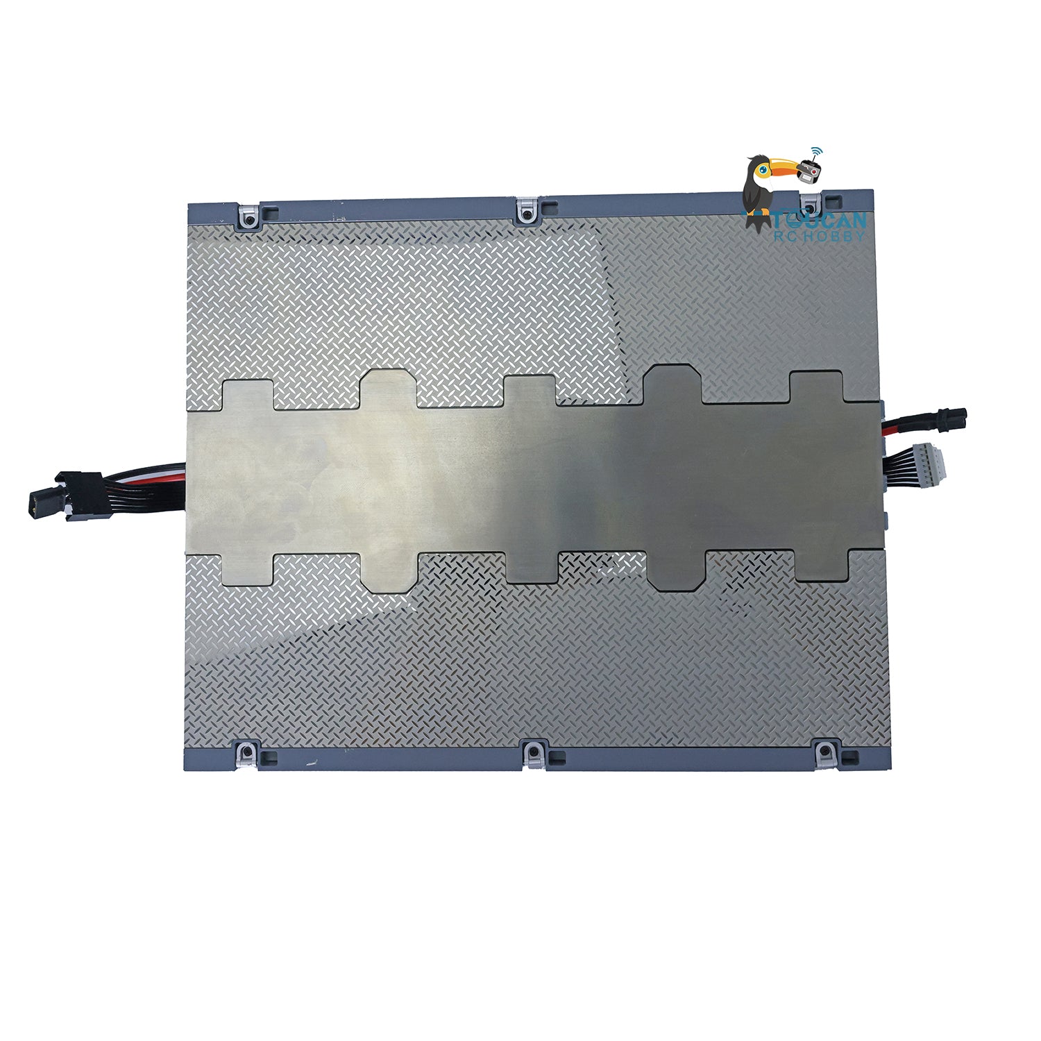 NOOXION 1/14 Scale Broshuis 2+5 Axle Metal Heavy Duty Flatbed Trailer Module - Compatible with TAMIYA RC Tractor Trucks, Remote Control Excavators & Loader Models - Perfect for Construction Simulation & RC Truck Hauling Scenes