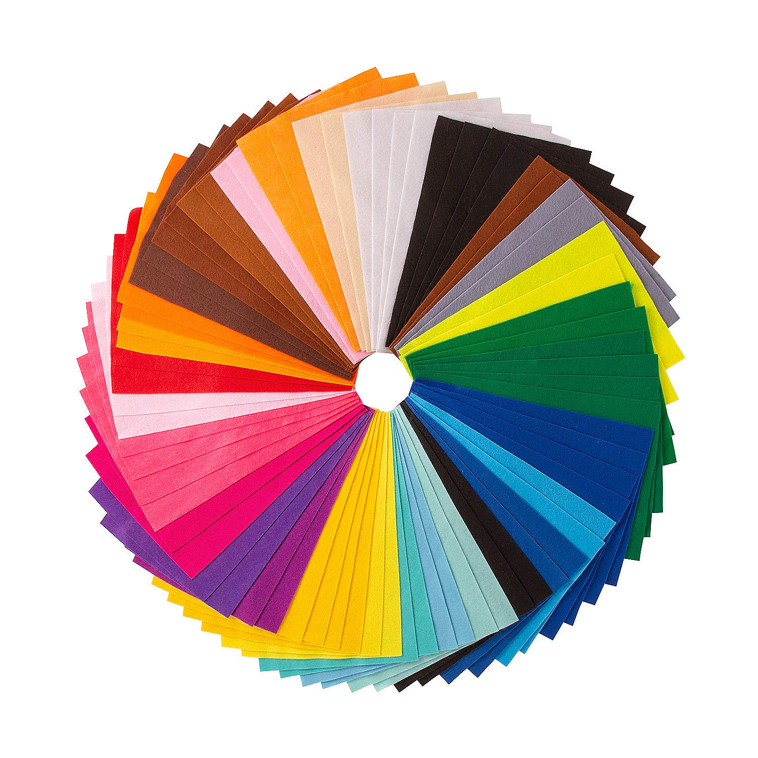 Fun Express Bulk Felt Sheet Assortment - 144 Pc. Craft Supplies for DIY Projects, School Activities & Home Decor - 144 Pieces