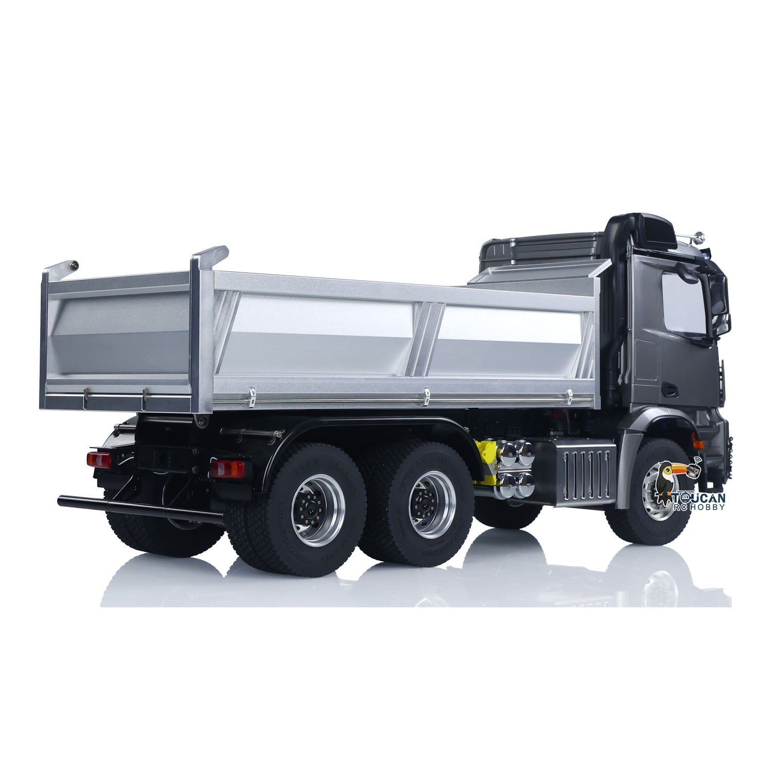 1/14 Scale Metal Chassis RC Hydraulic Dumper Truck - 2-Speed Remote Control Tipper Car with 3 Axles (No Lock Differential) | Fast Free Shipping | Radio Controlled Construction Vehicle for Kids & Adults | Perfect for Construction Site Play & Hobby Racing