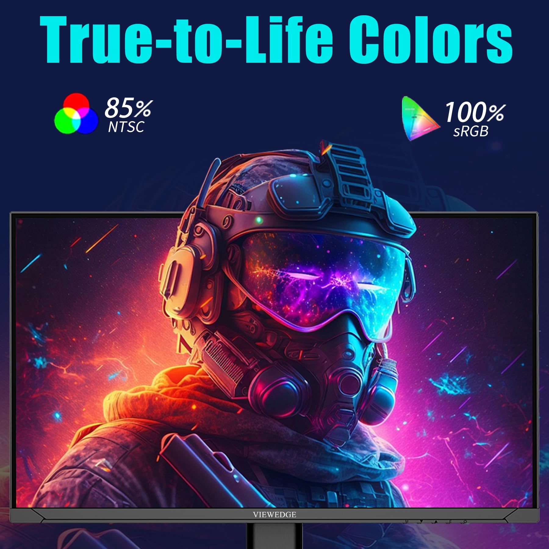 27 Inch QHD Gaming Monitor 240Hz 1ms HDR10 IPS Display - 2560x1440p 2K Computer Monitor with DisplayPort & HDMI, Built-in Speakers, Wall Mountable - Perfect for Esports, FPS Gaming & Home Office Setup