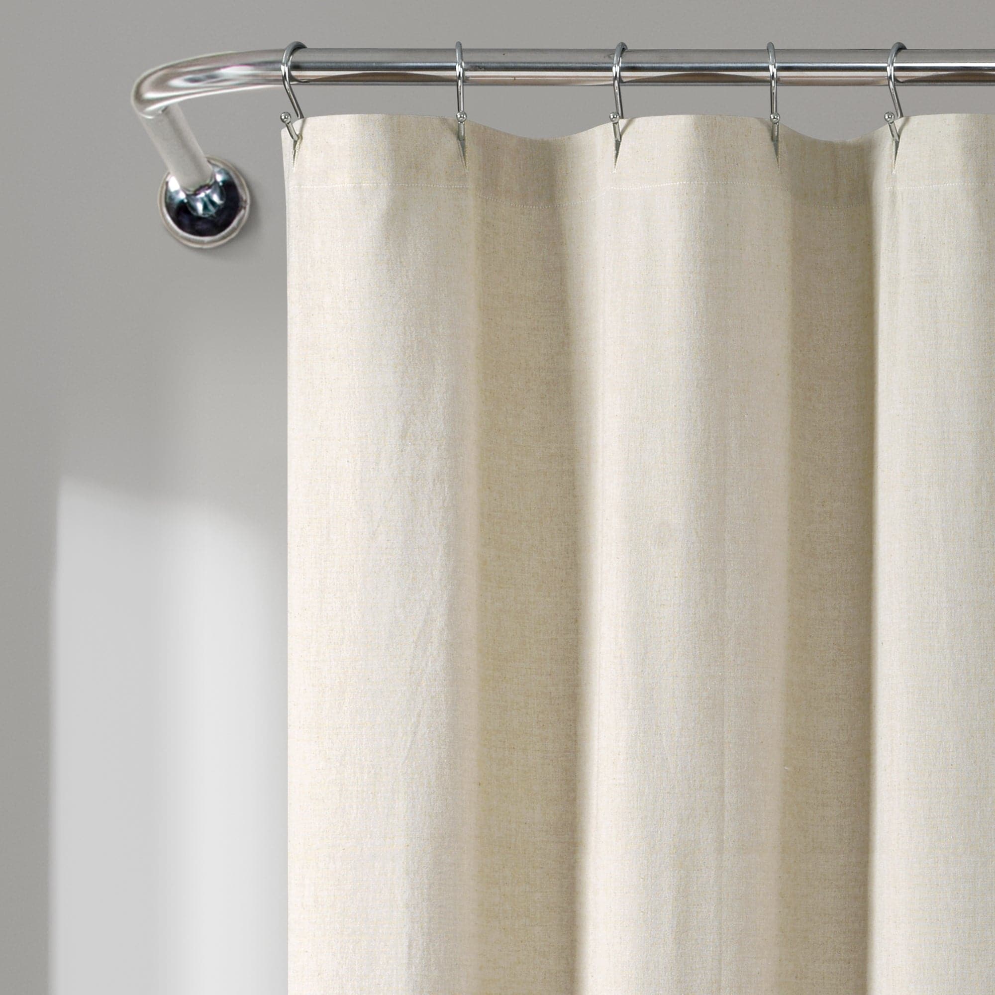 Nantucket Yarn Dyed Tassel Fringe Shower Curtain - Coastal Bathroom Decor for Beach House, Farmhouse & Boho Style