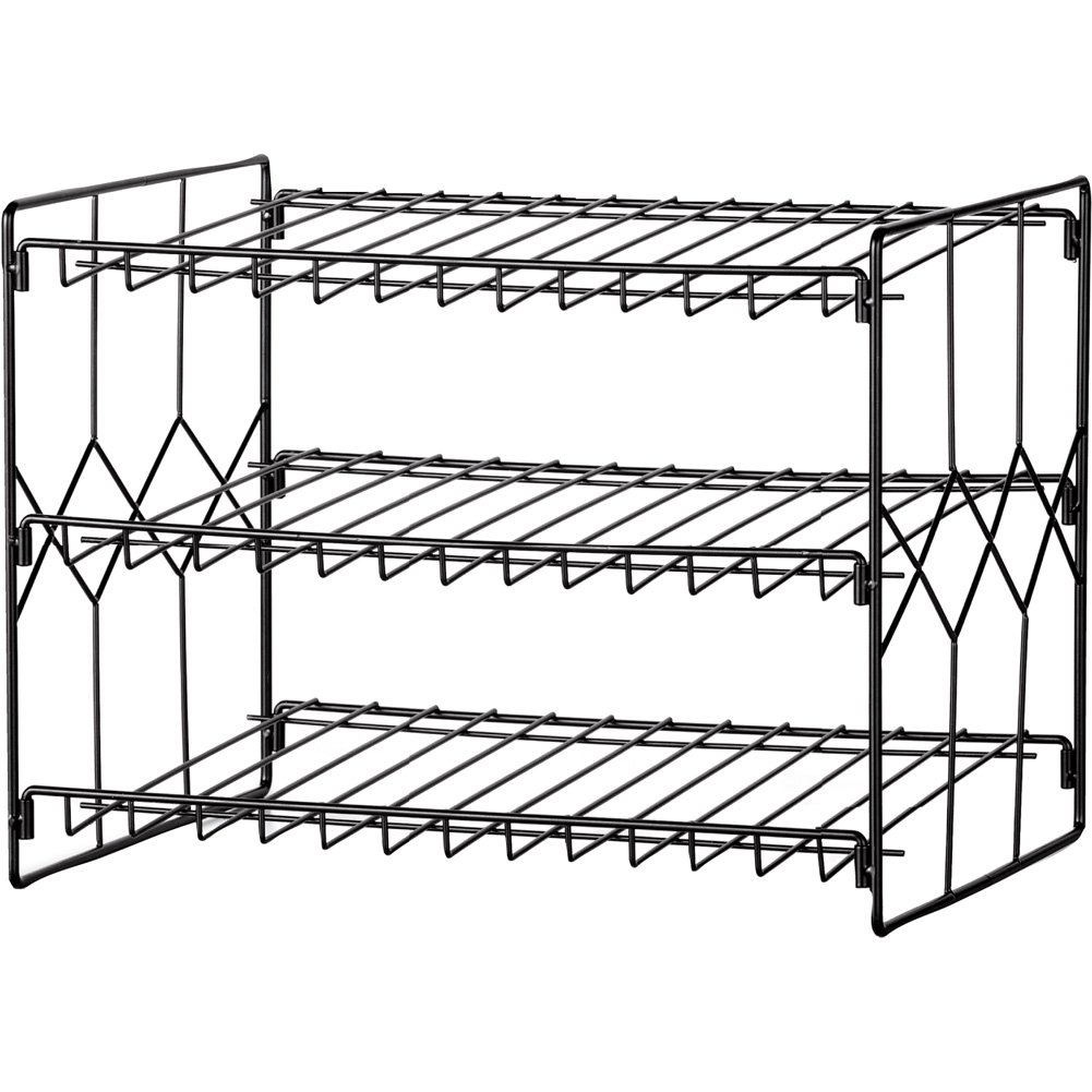 3-Tier Can Storage Organizer Rack - Space Saving Pantry & Kitchen Solution for Canned Goods - Black - Perfect for Pantry Organization & Small Kitchen Storage