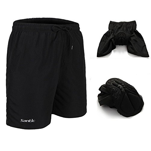 Santic Men's Cycling Shorts - Breathable Padded Bike Shorts for Men, Comfortable & Moisture-Wicking - Perfect for Road Biking, Mountain Biking & Indoor Cycling Workouts