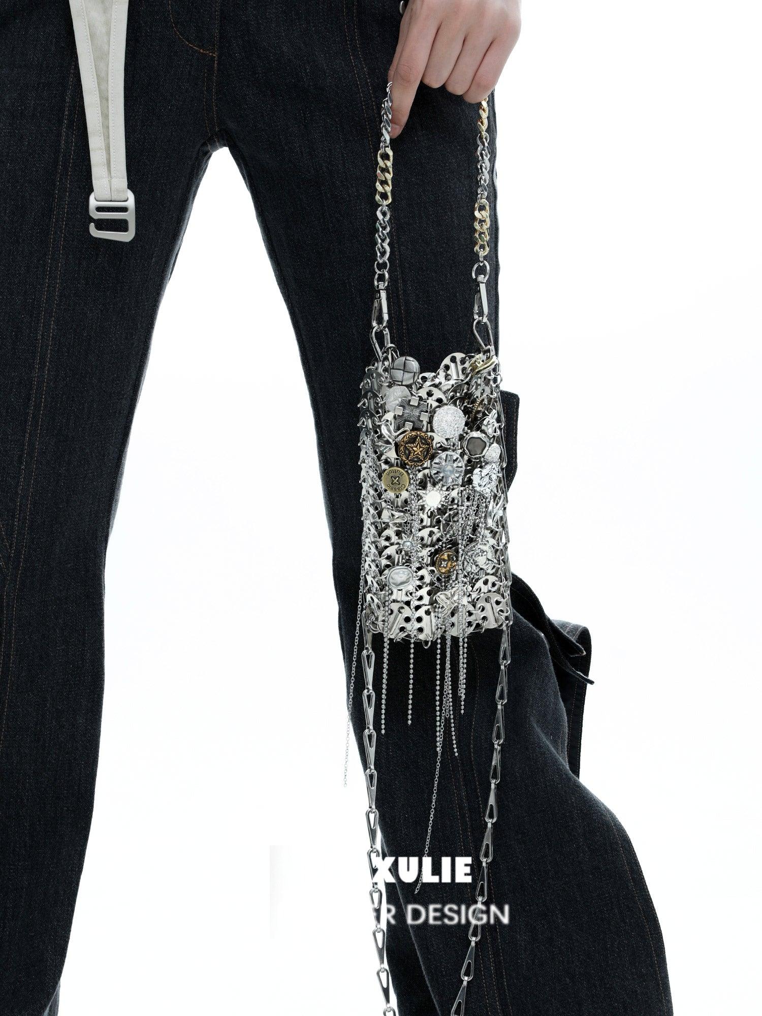 Starfall Button Metal Phone Chain Bag™ - Stylish & Secure Crossbody Purse for Women | Trendy Accessory for Parties, Shopping & Everyday Use