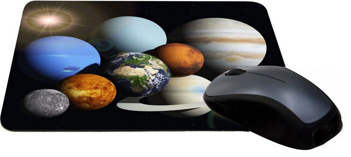 Solar System Planets Gaming Mouse Pad - Non-Slip Rubber Base, Extended XXL Size for PC/Laptop - Perfect for Gamers, Office & Astronomy Enthusiasts