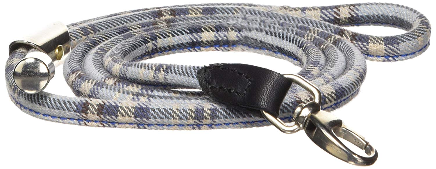 La Cinopelca Cheri Classic Tartan Rolled Dog Leash - Durable & Stylish Pet Walking Accessory for Small to Medium Dogs - Perfect for Daily Walks, Training & Outdoor Adventures