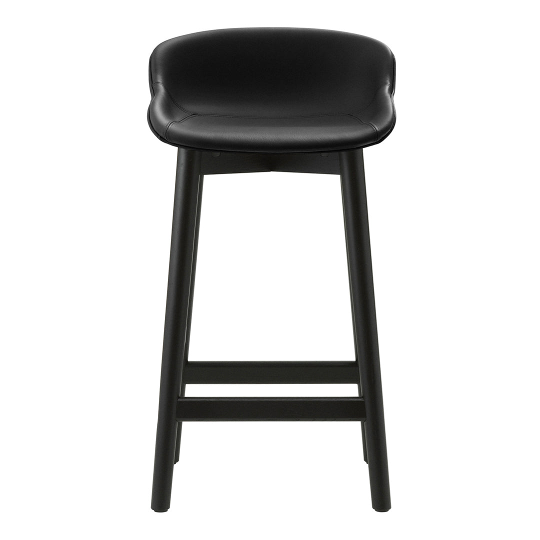 Premium Hyg Counter Stool with Full Upholstered Seat & Sturdy Wood Base - Perfect for Kitchen Islands, Breakfast Bars & Home Decor