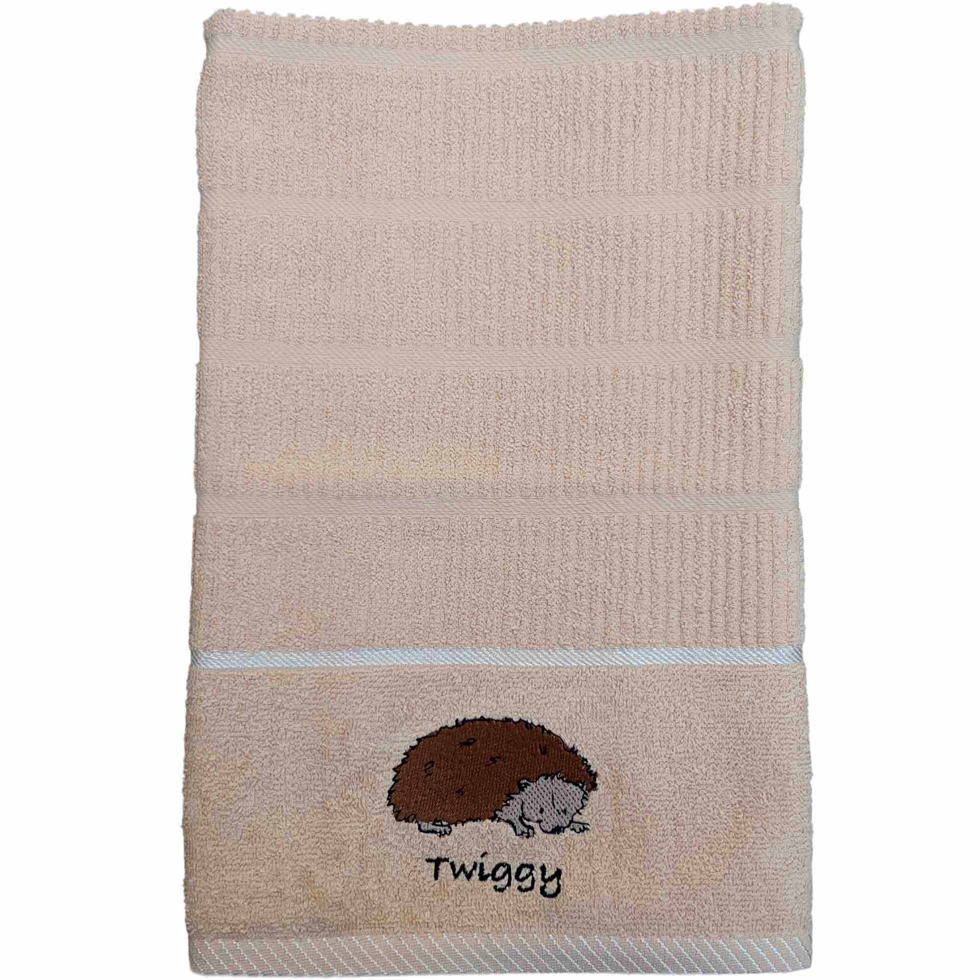 Twiggy Hedgehog Kitchen Towel Set - Absorbent Beige Dish Towels for Drying Dishes, Cleaning Countertops & Cozy Farmhouse Decor