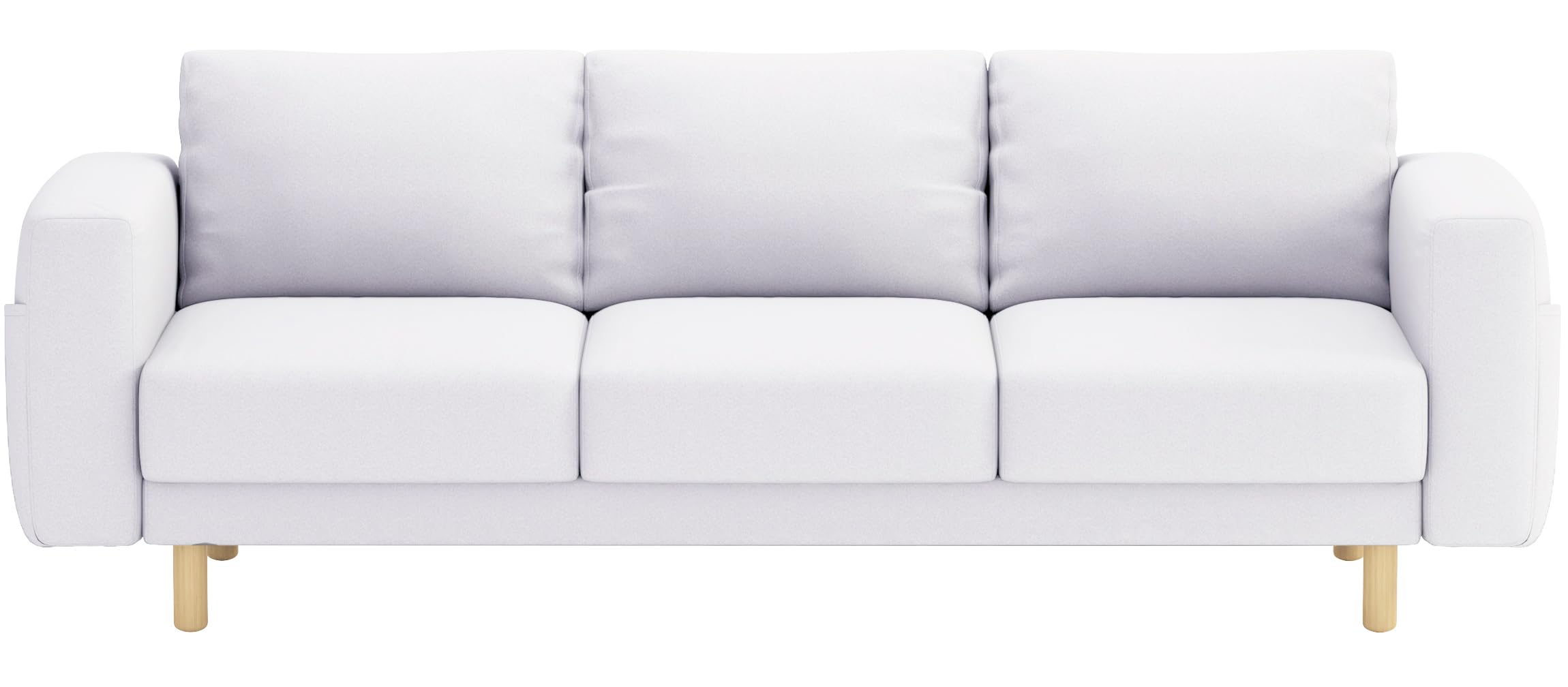 Durable 3-Seat Sofa Cover Slipcover - Custom Made for IKEA Norsborg Sofa Couch - Cotton White Fabric Replacement - Perfect for Living Room, Bedroom & Home Decor Protection