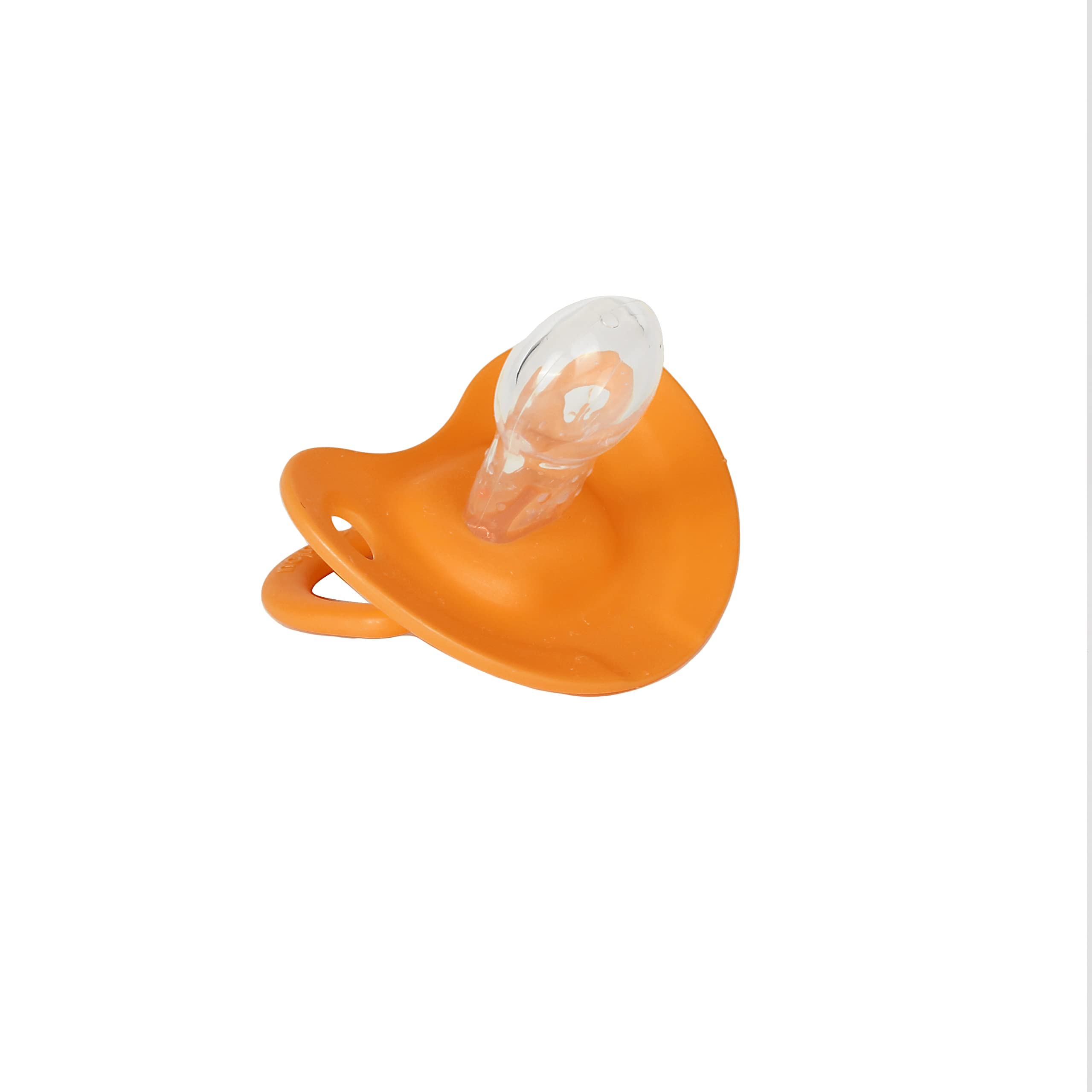 **2-Pack Silicone Baby Pacifiers – 100% Medical Grade, Safe & Hygienic Newborn Teething Relief – Dishwasher Safe, Black & Orange – Perfect for Daycare, Travel & Soothing Fussy Babies**
