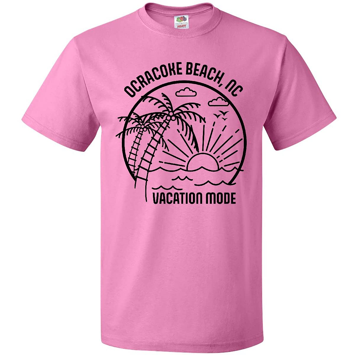 Inktastic Summer Vacation Mode Ocracoke Beach North Carolina T-Shirt - Comfortable & Stylish Graphic Tee for Beach Trips, Travel & Casual Wear