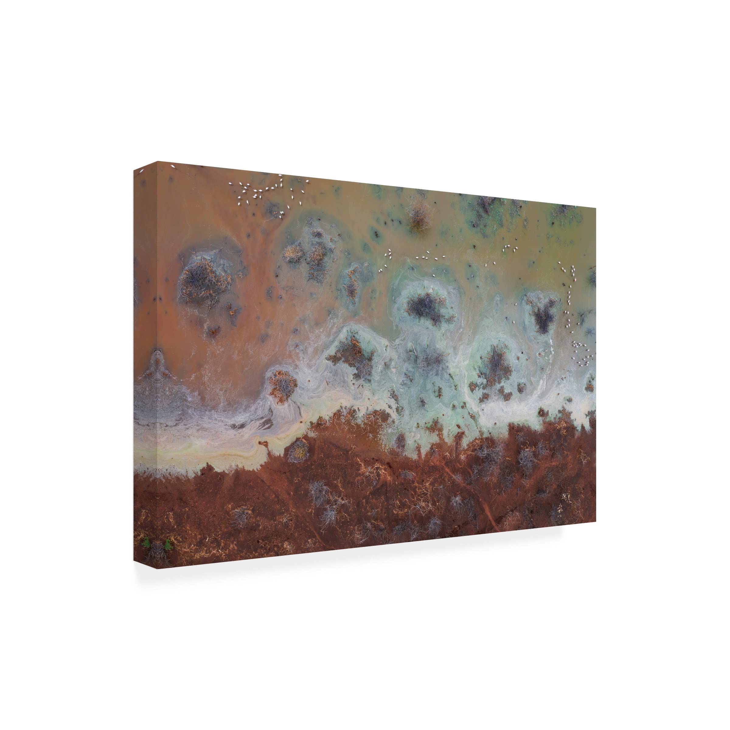 Roberto Marchegiani 'The Lake' Canvas Wall Art Print - Modern Landscape Painting for Living Room, Bedroom & Office Decor
