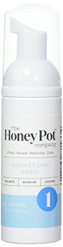 The Honey Pot Company Sensitive Feminine Wash - pH Balanced Herbal Formula for Intimate Care - 2oz Gentle Cleanser for Women with Sensitive Skin - Daily Use, Post-Workout & Travel - Perfect for Home, Gym, Yoga & On-The-Go Hygiene - Natural Plant-Based Ingredients for Freshness & Comfort