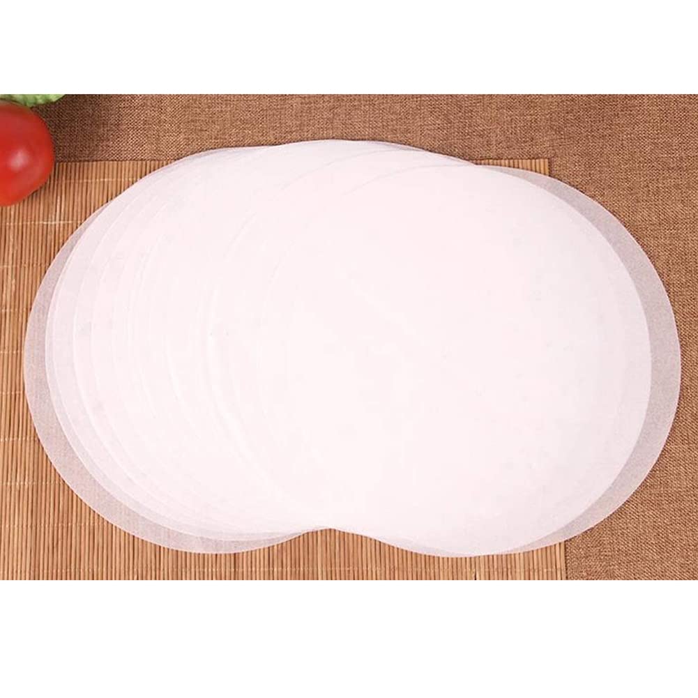 150pcs 9-Inch Air Fryer Liners & Bamboo Steamer Liners - Premium Perforated Parchment Paper for Healthy Cooking | Non-Stick Steamer Mats for Air Fryers, Instant Pots & Asian Cuisine | Reusable & Eco-Friendly