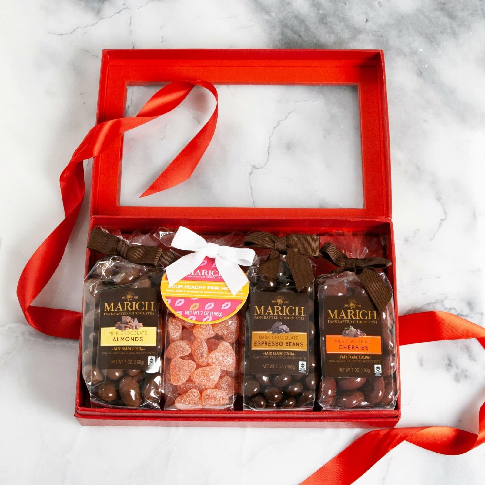 1 Piece Sweet Treats Candy Assortment in Red Gift Box (28 oz) - Perfect for Birthday Gifts, Valentine's Day & Holiday Party Favors